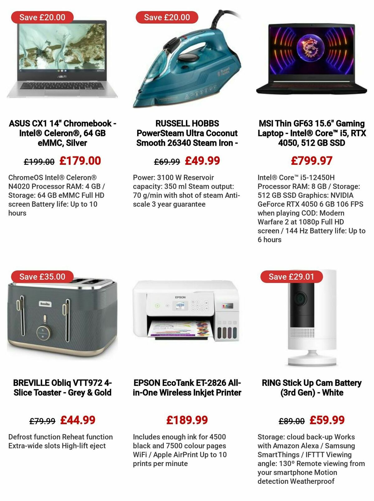 Currys Offers from 24 August