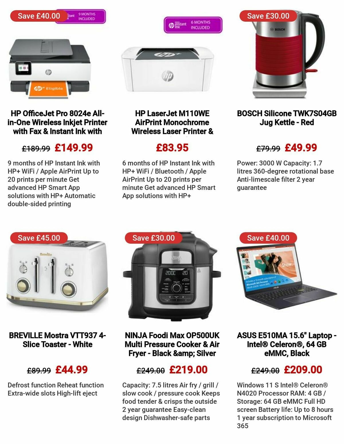 Currys Offers from 24 August