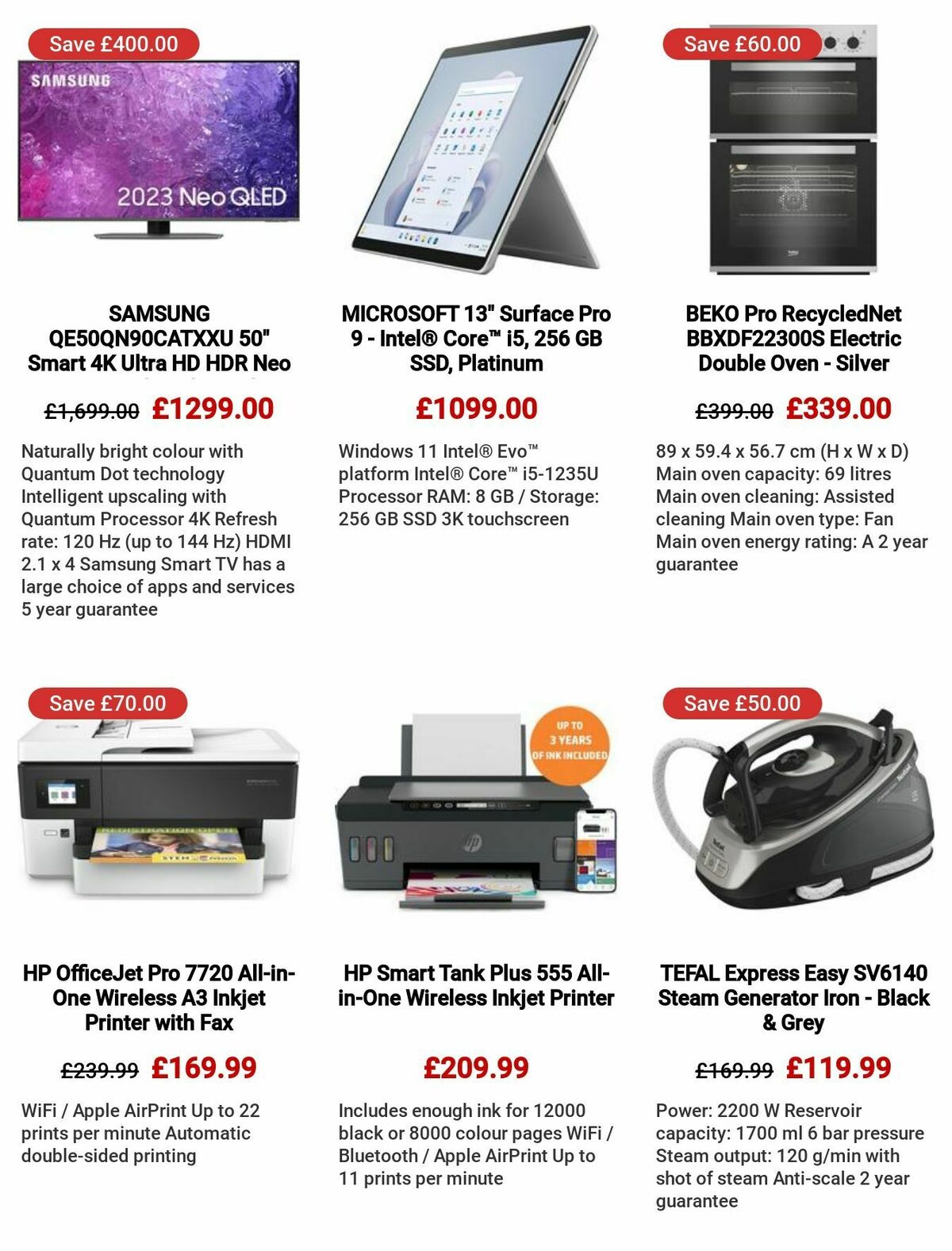 Currys Offers from 24 August
