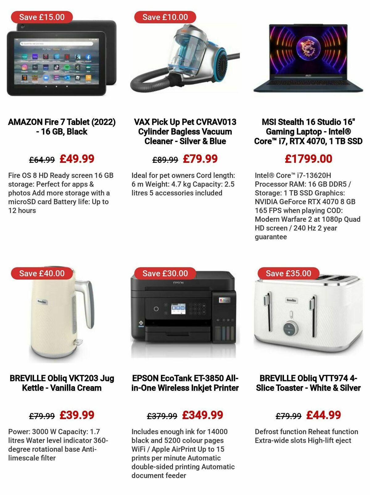 Currys Offers from 24 August