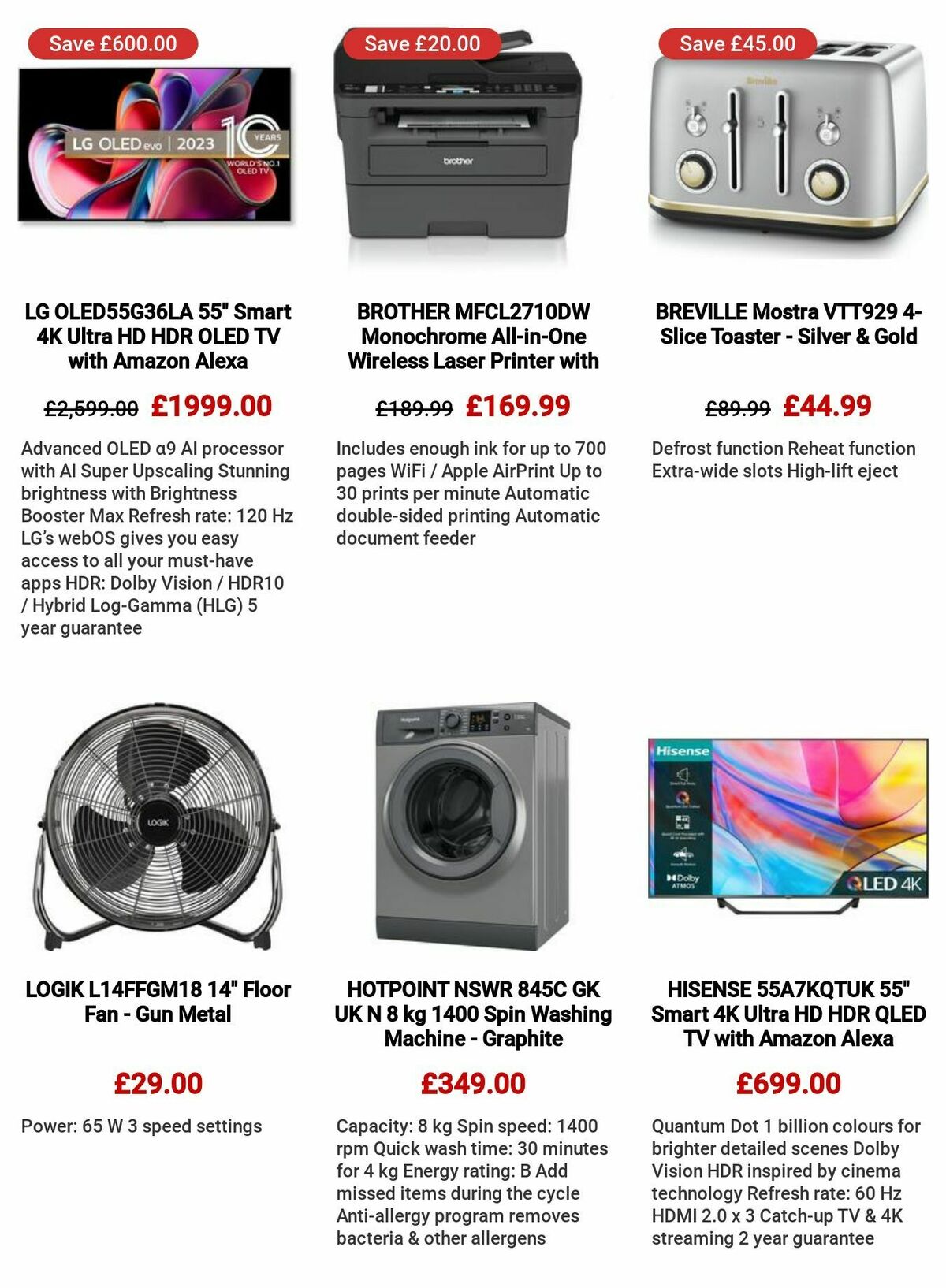 Currys Offers from 24 August