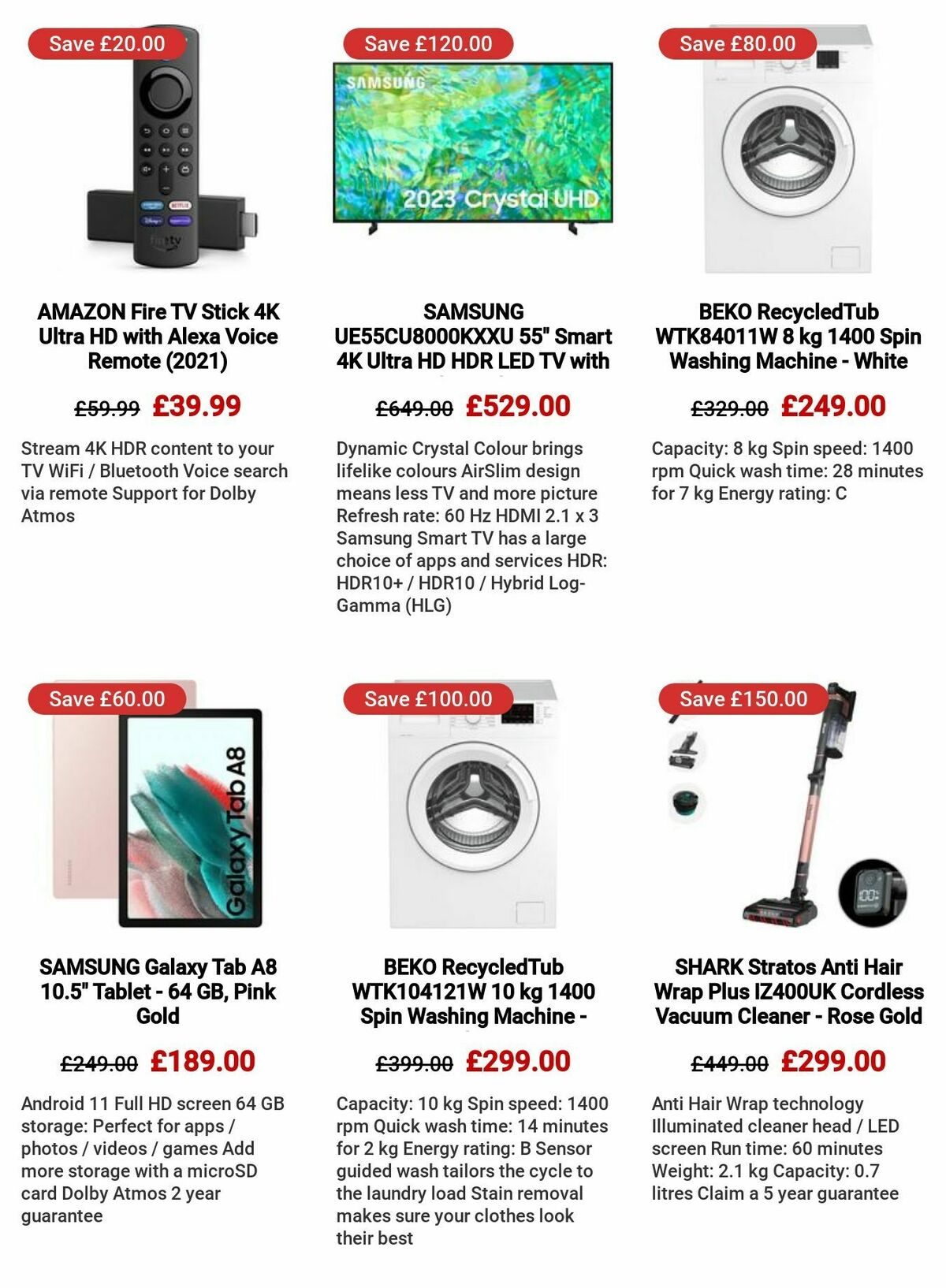 Currys Offers from 24 August