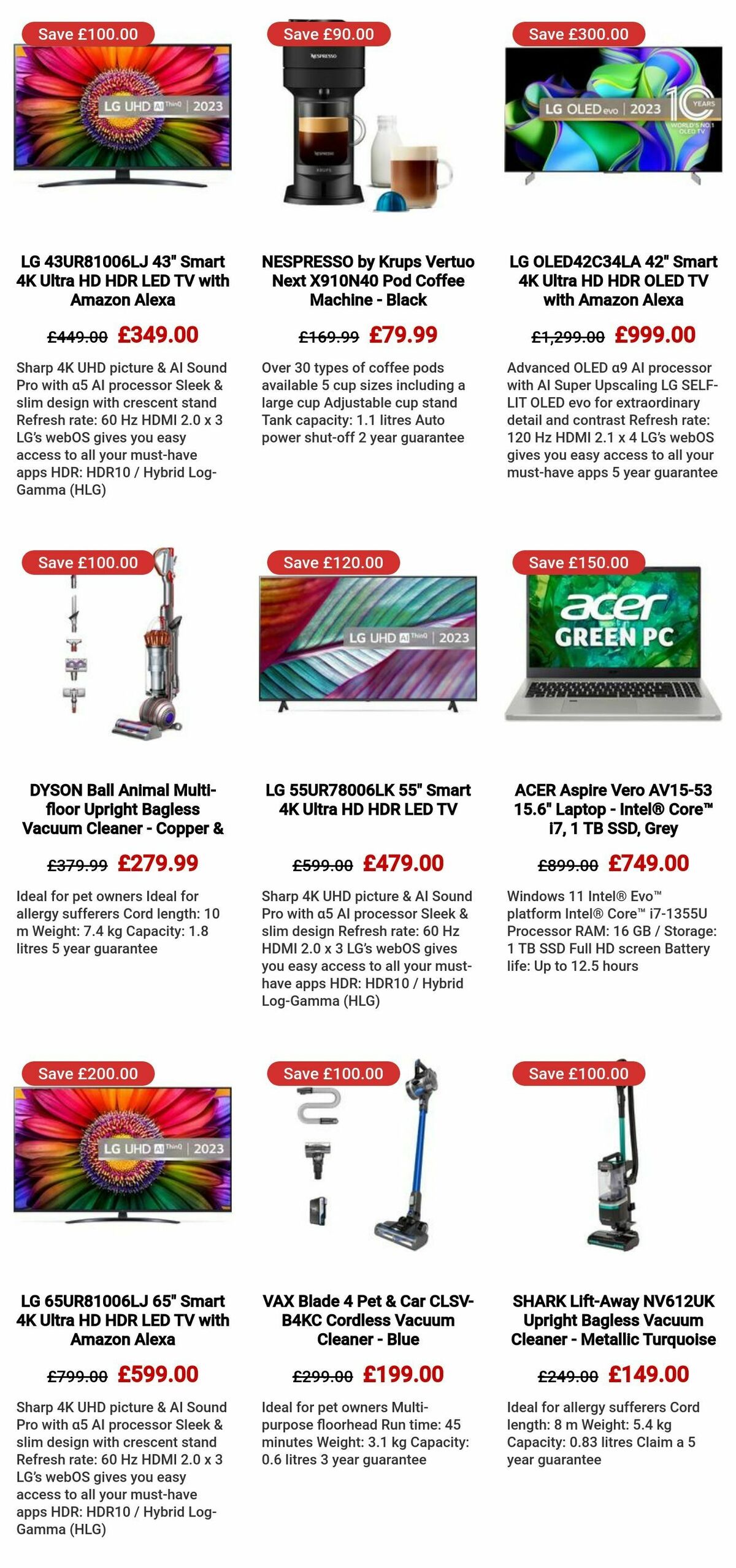 Currys Offers from 29 September