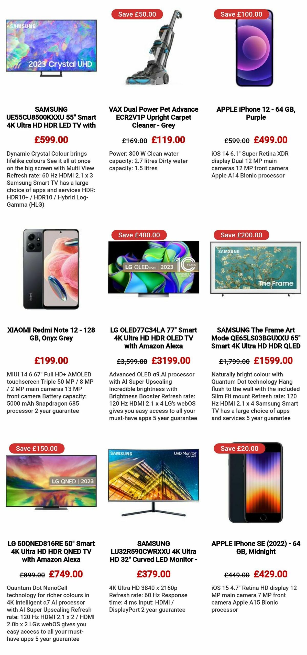 Currys Offers from 29 September