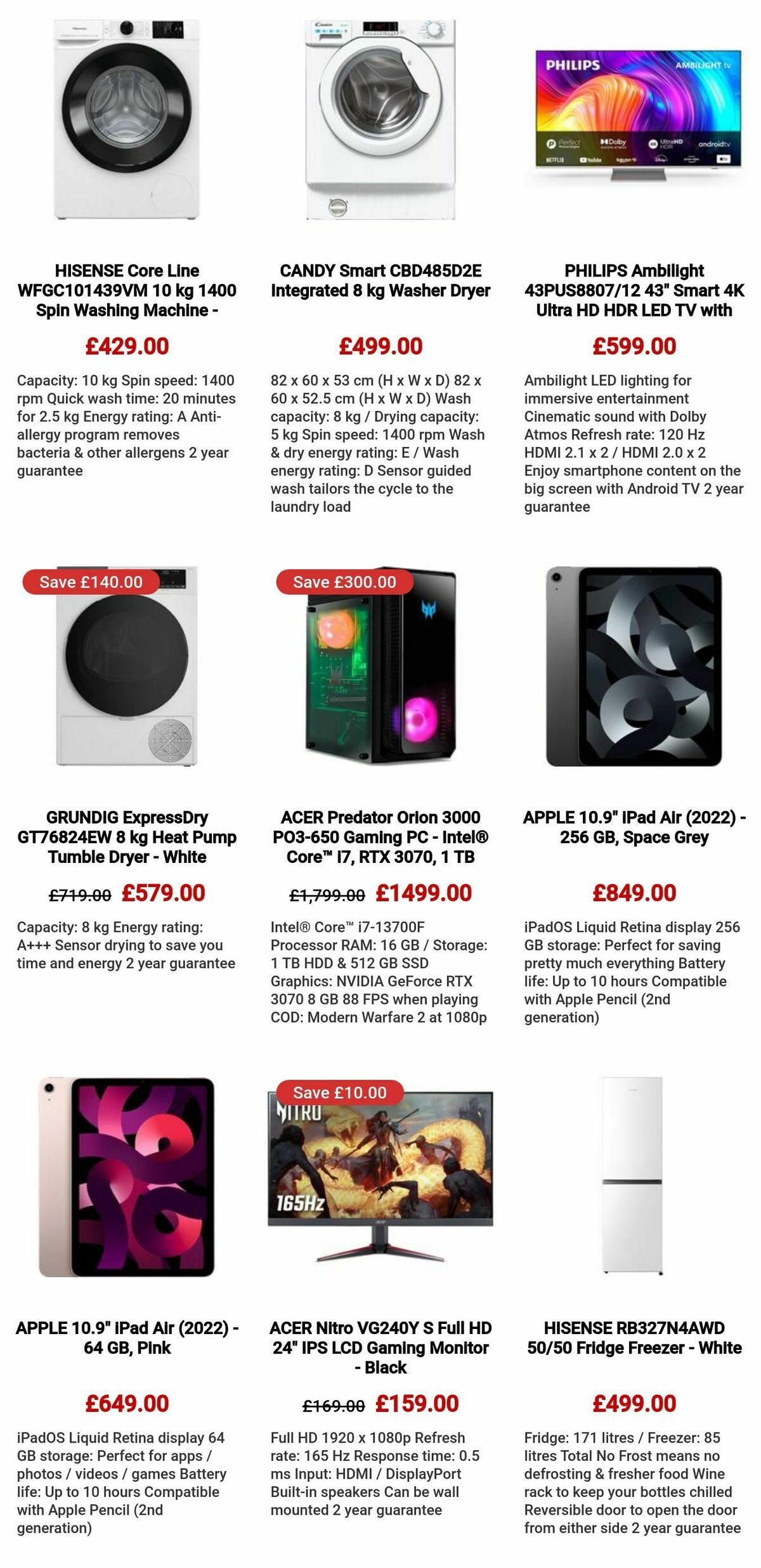 Currys Offers from 12 October