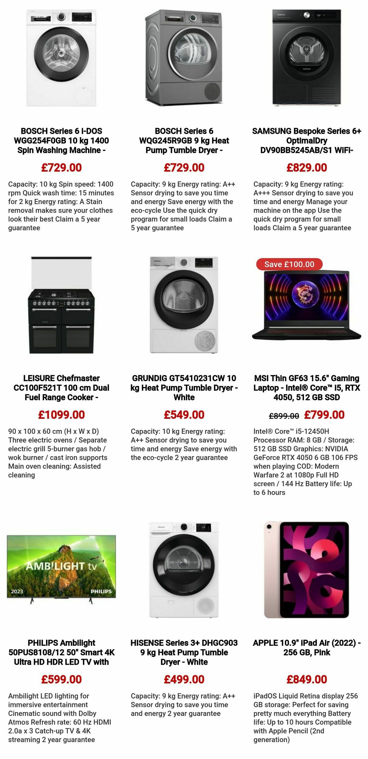 Currys Offers from 12 October