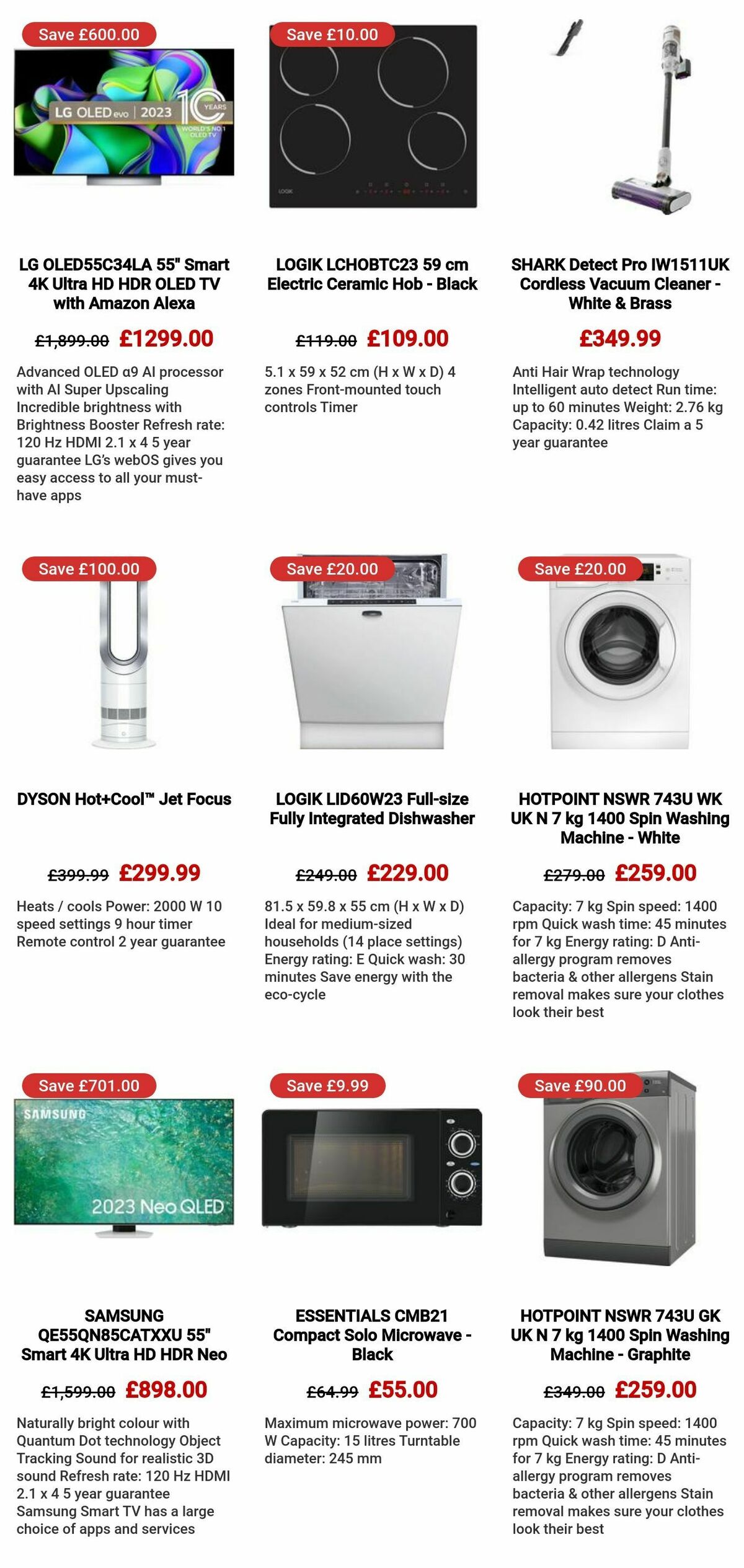 Currys Offers from 3 November