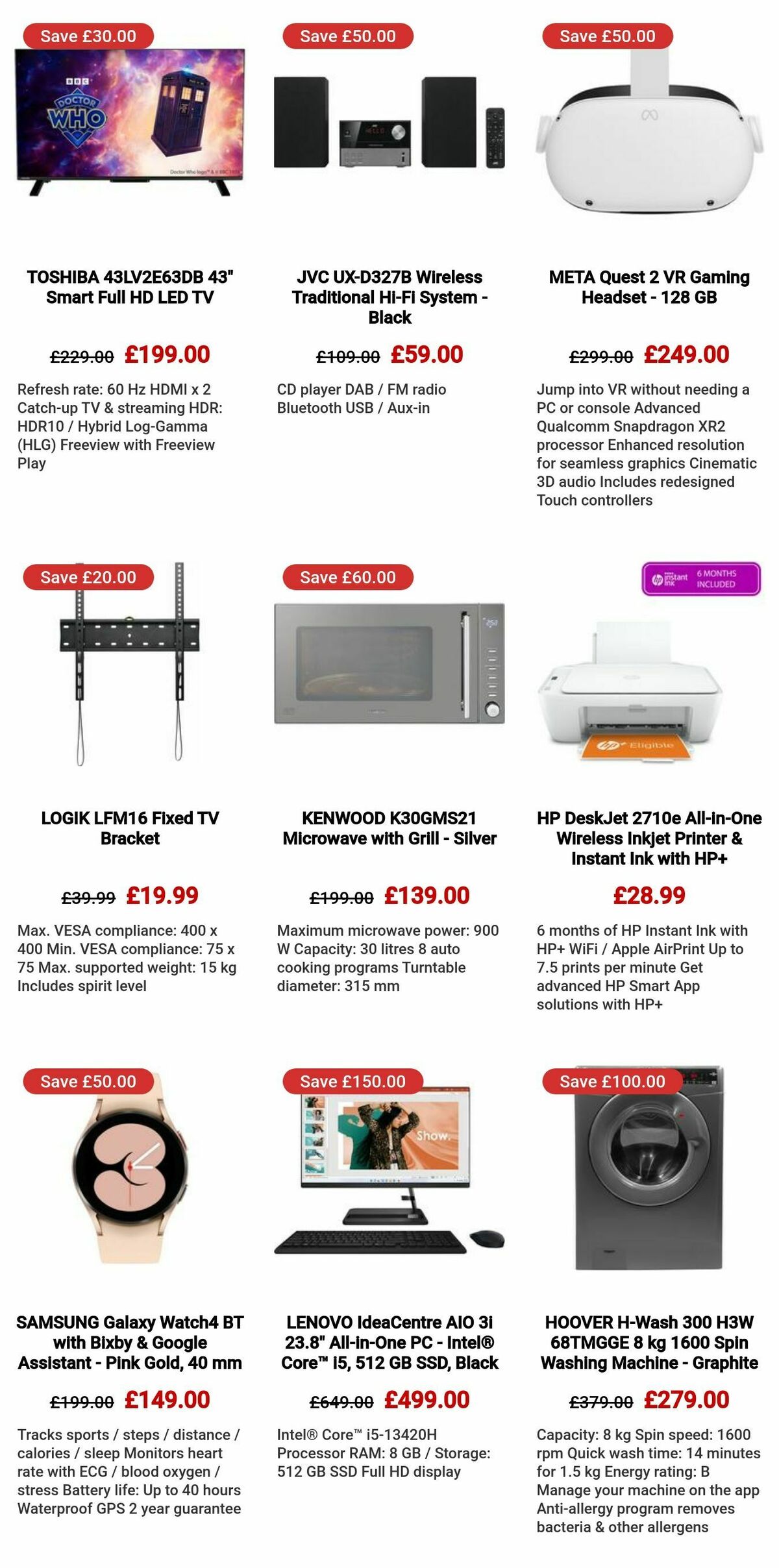 Currys Offers from 29 November