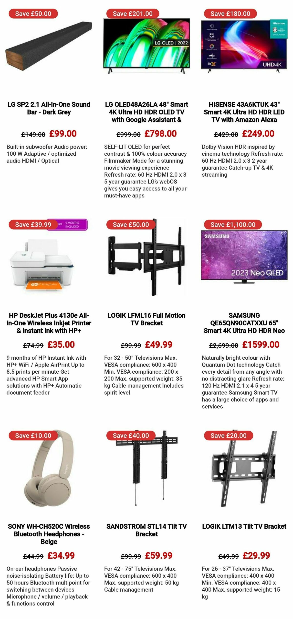 Currys Offers from 29 November
