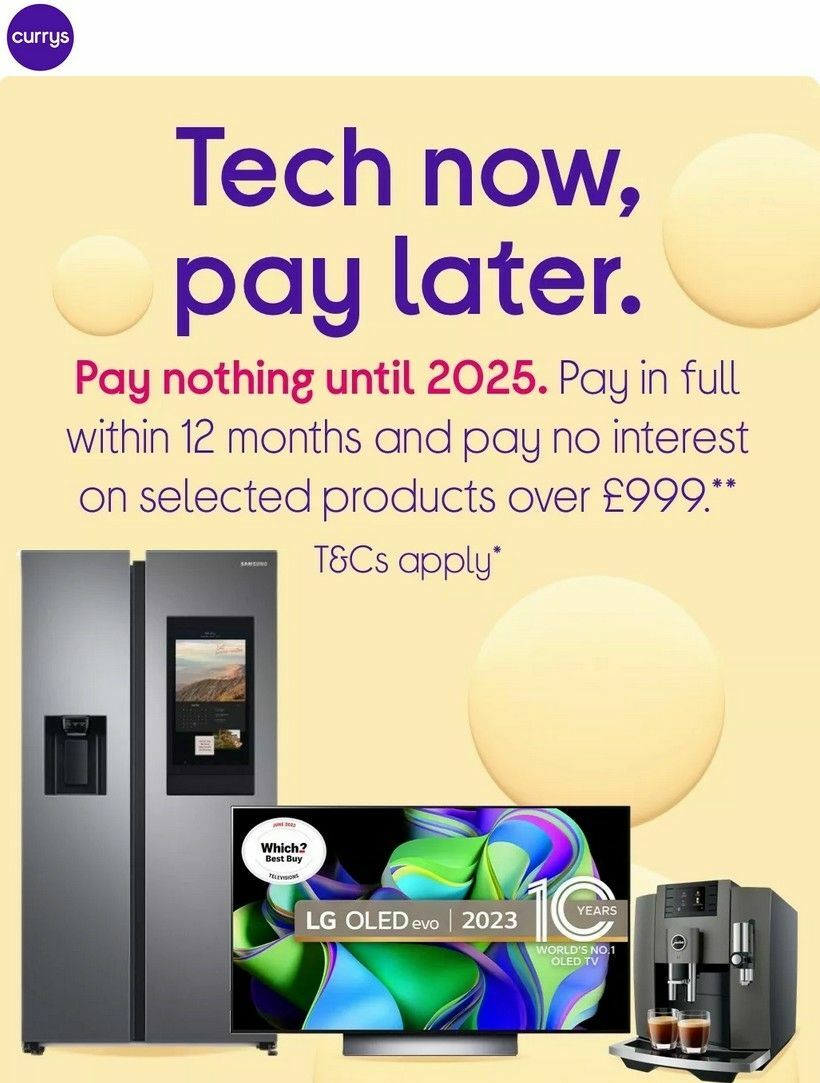 Currys Offers from 3 January