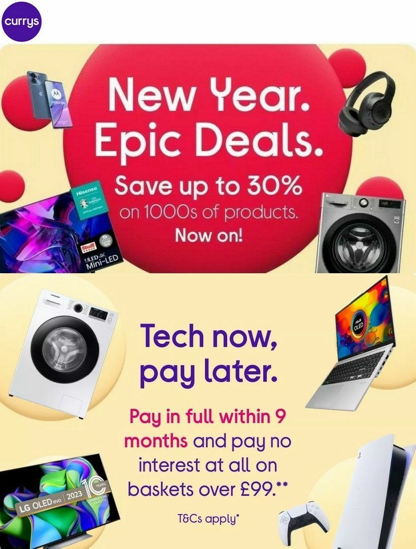 Currys Offers from 18 January
