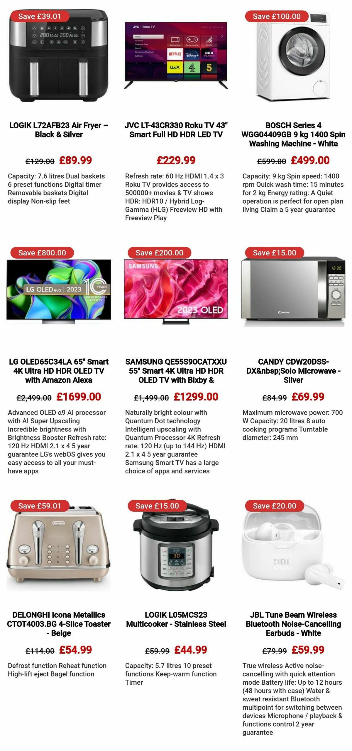 Currys Offers from 18 January