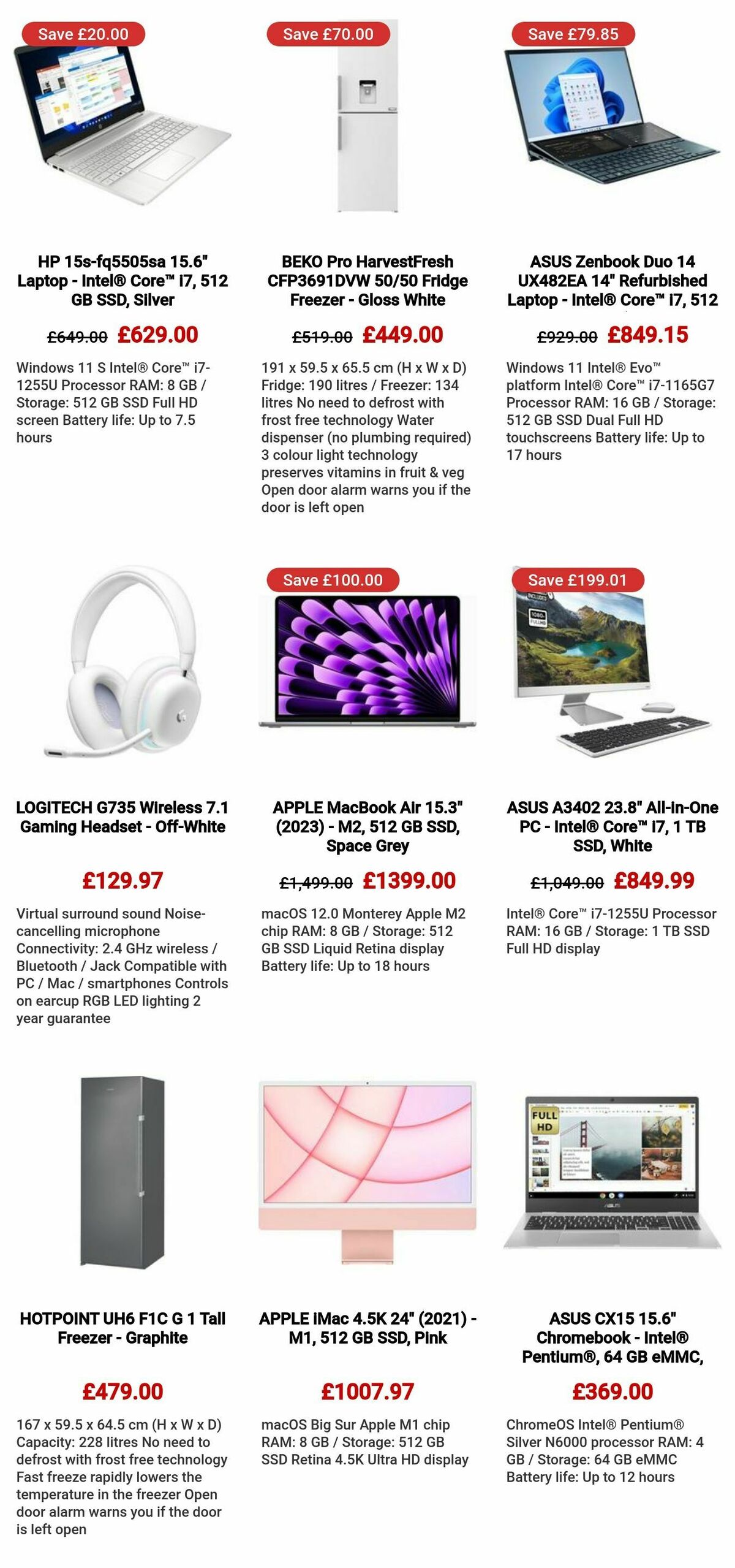 Currys Offers from 28 March