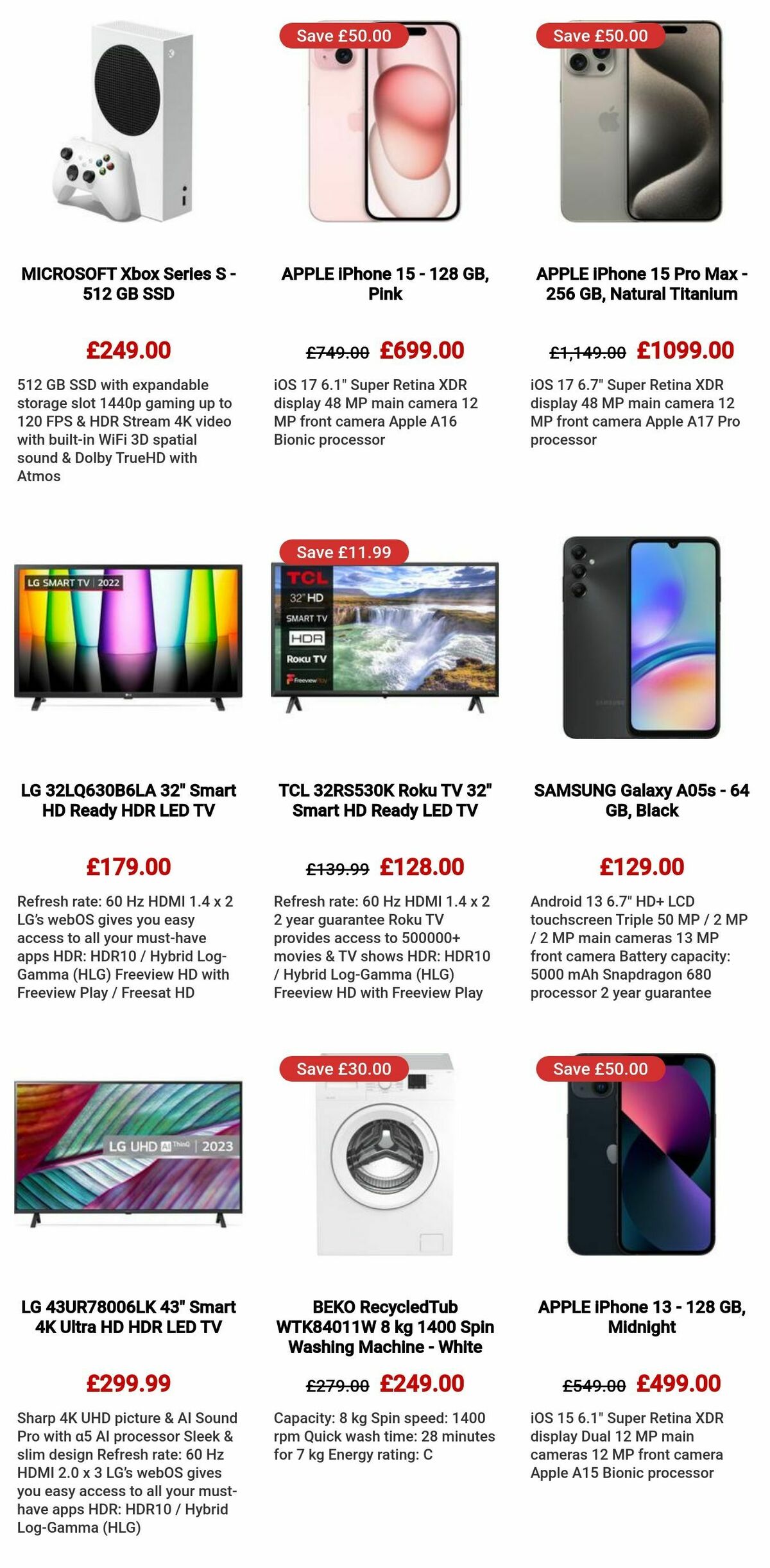 Currys Offers from 9 May
