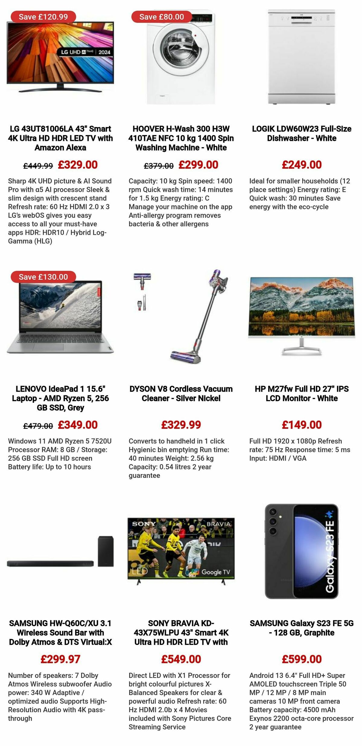 Currys Offers from 25 July