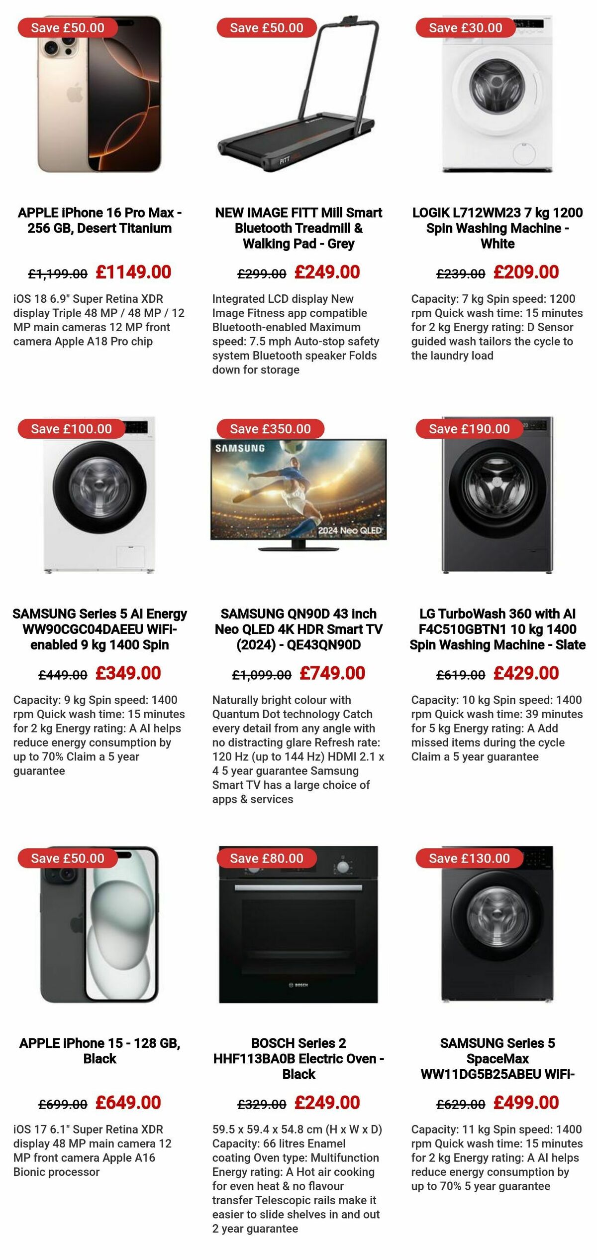 Currys Offers from 3 January