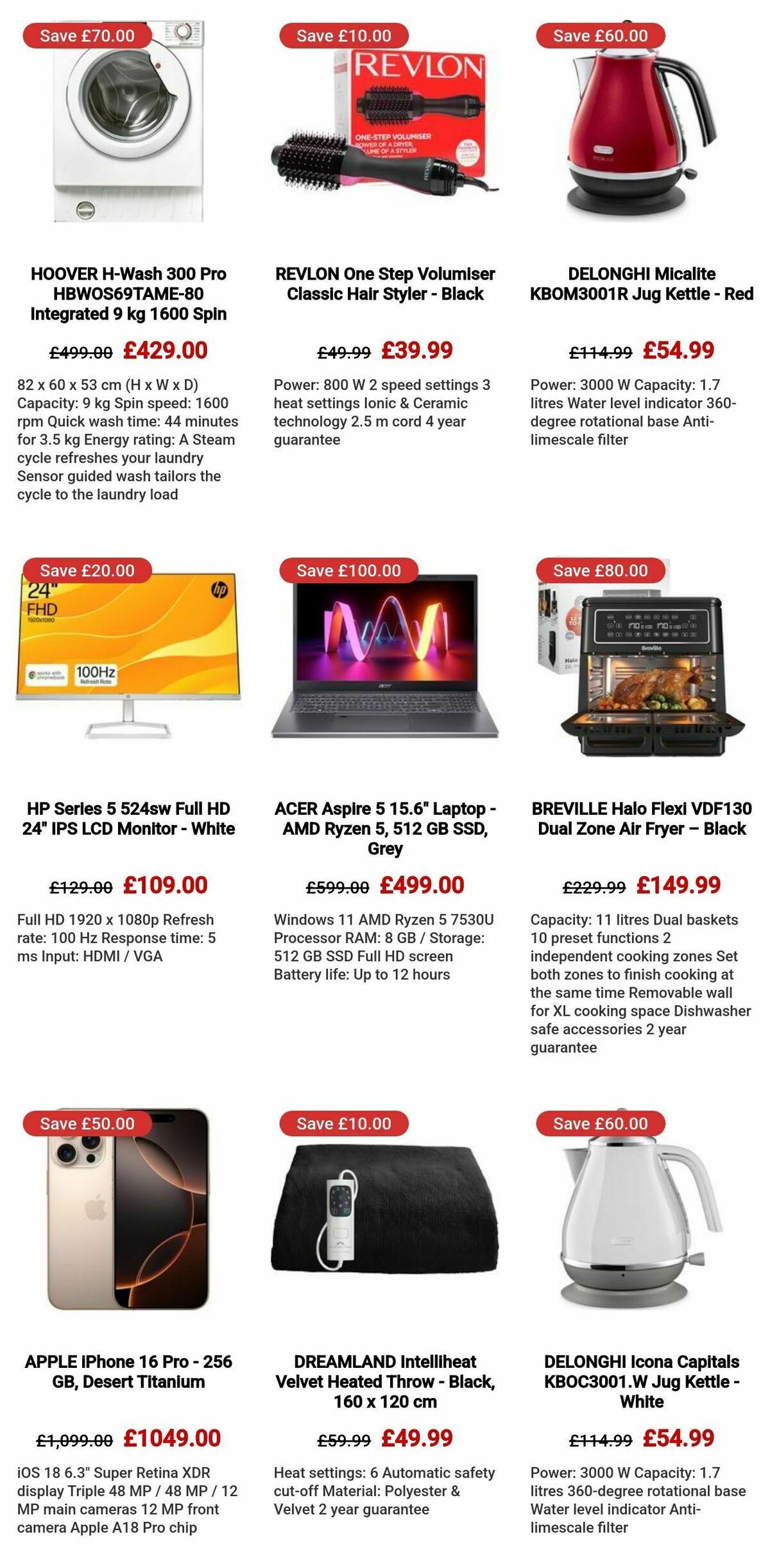 Currys Offers from 1 February