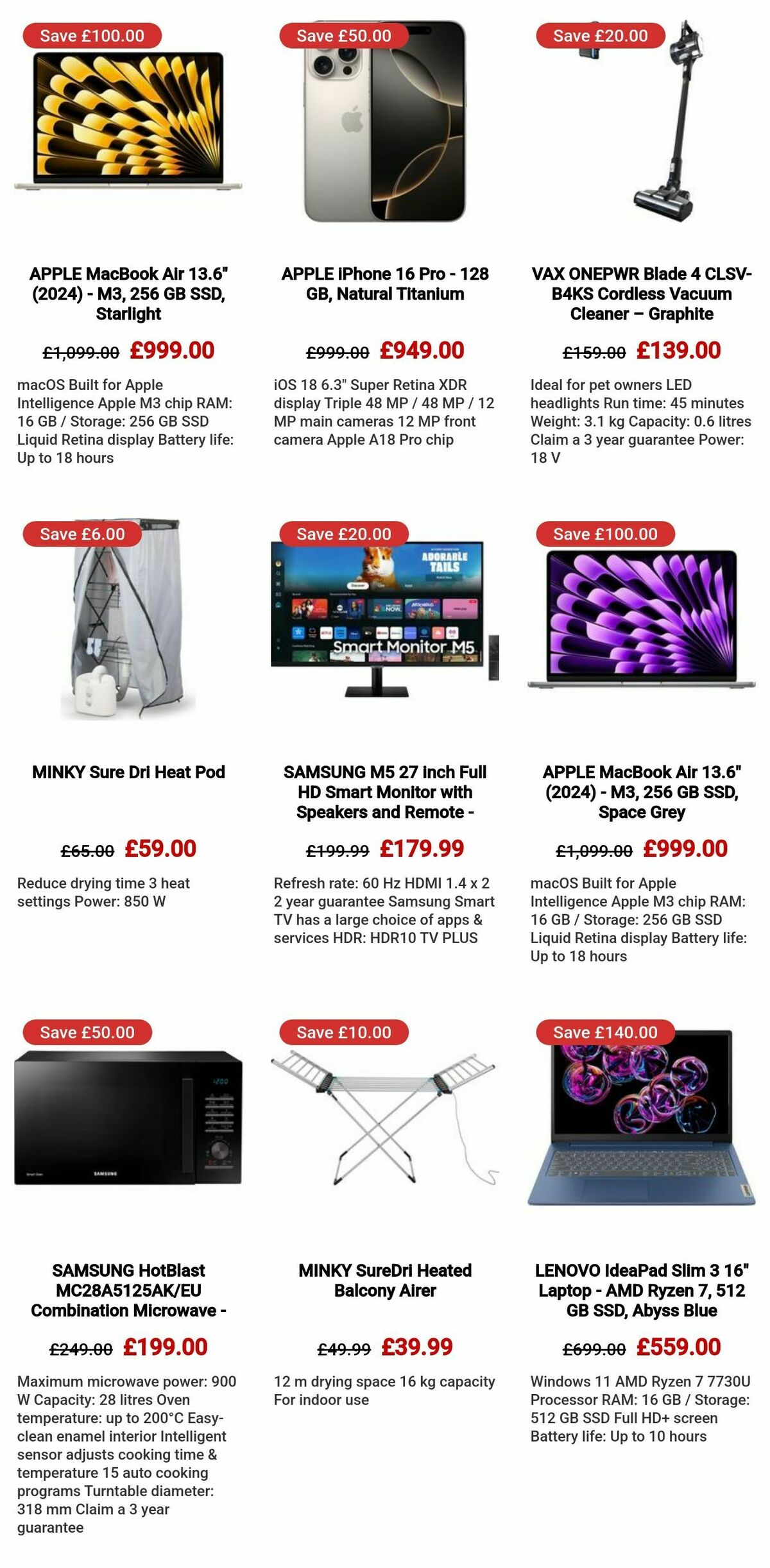 Currys Offers from 1 February