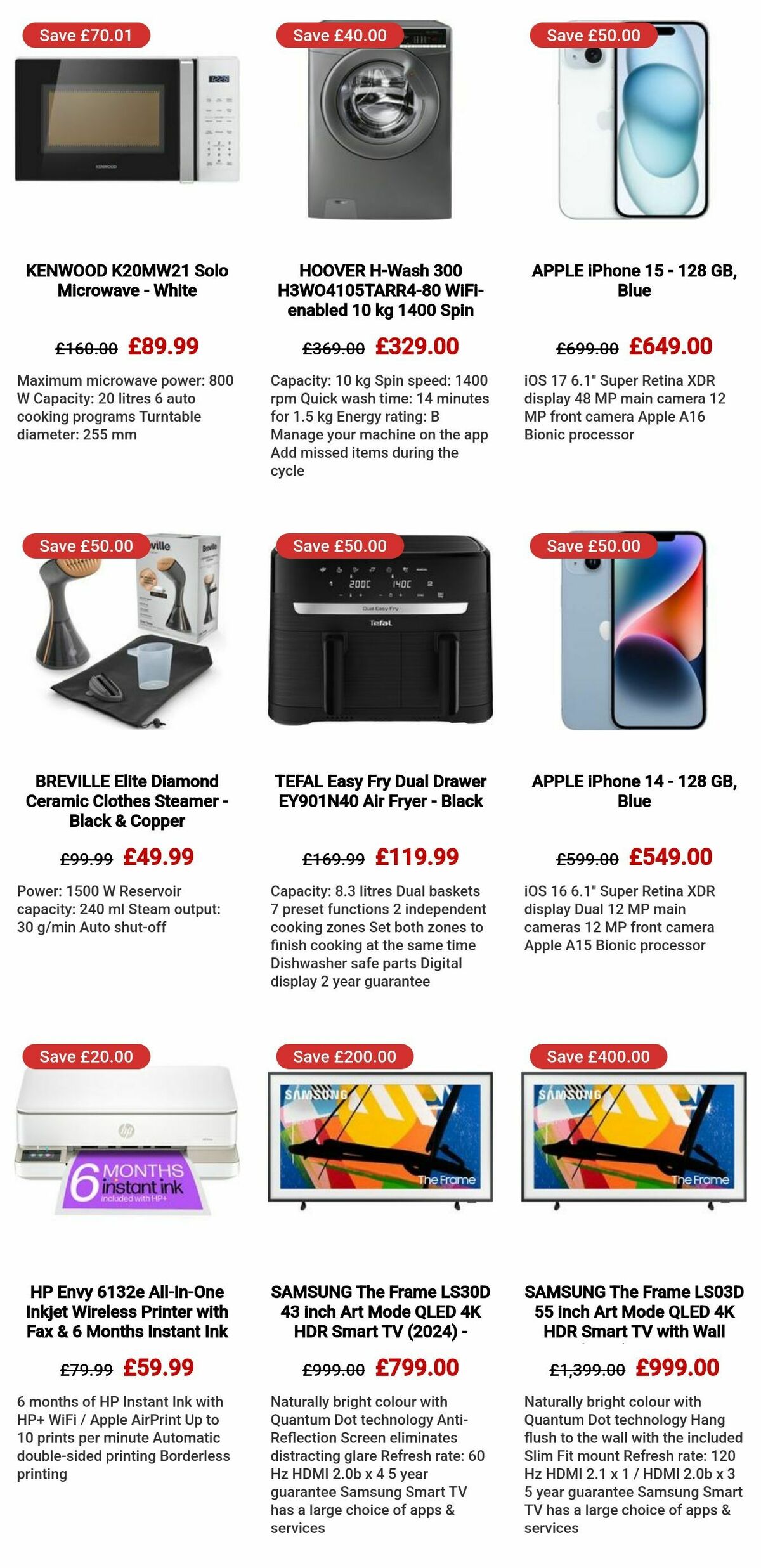 Currys Offers from 1 February
