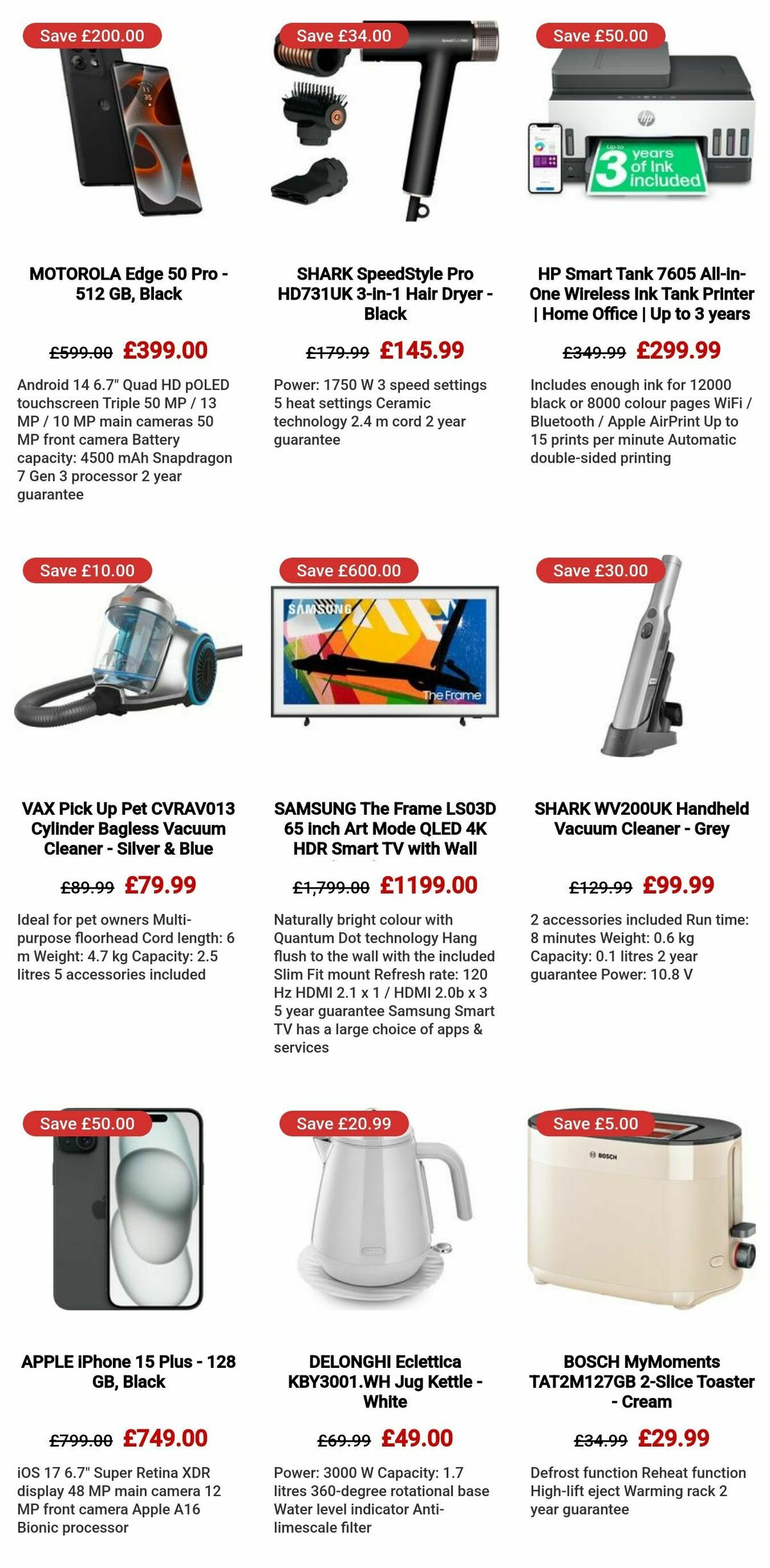 Currys Offers from 1 February