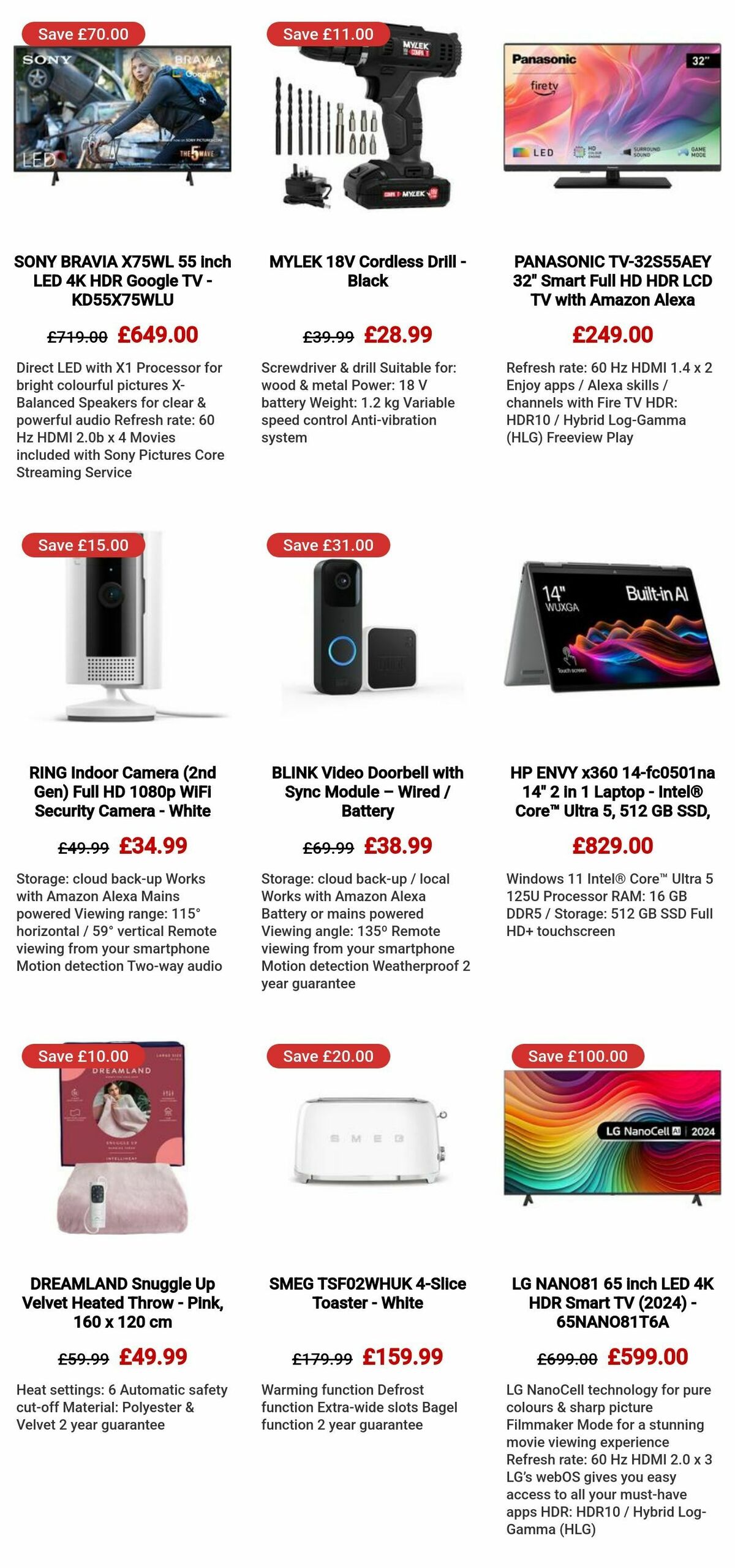 Currys Offers from 1 February