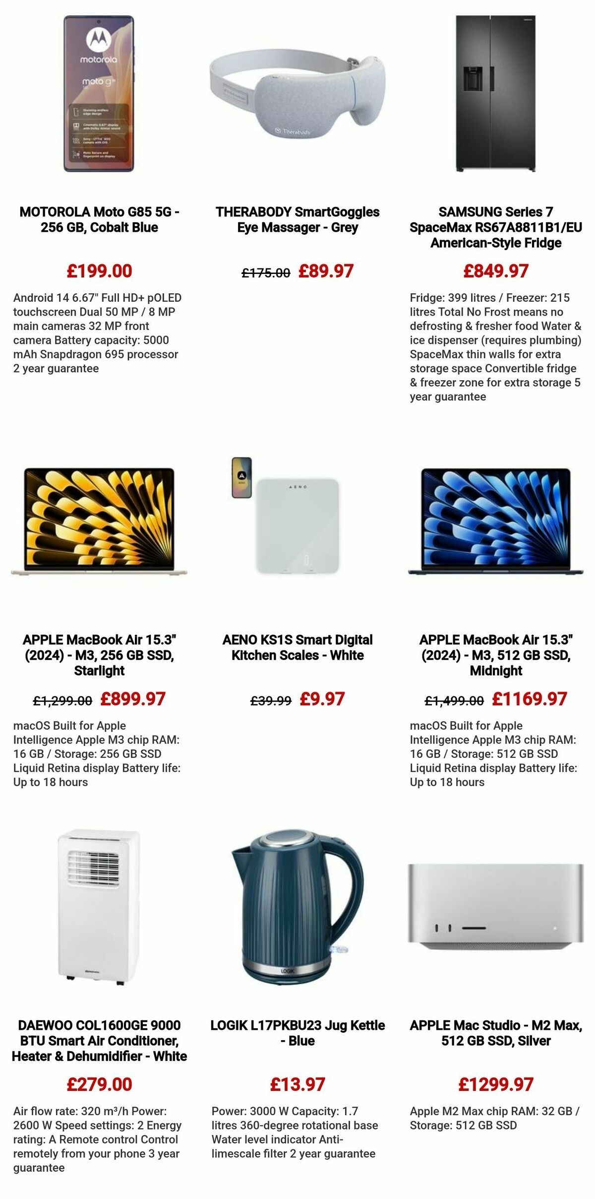 Currys Offers from 29 April
