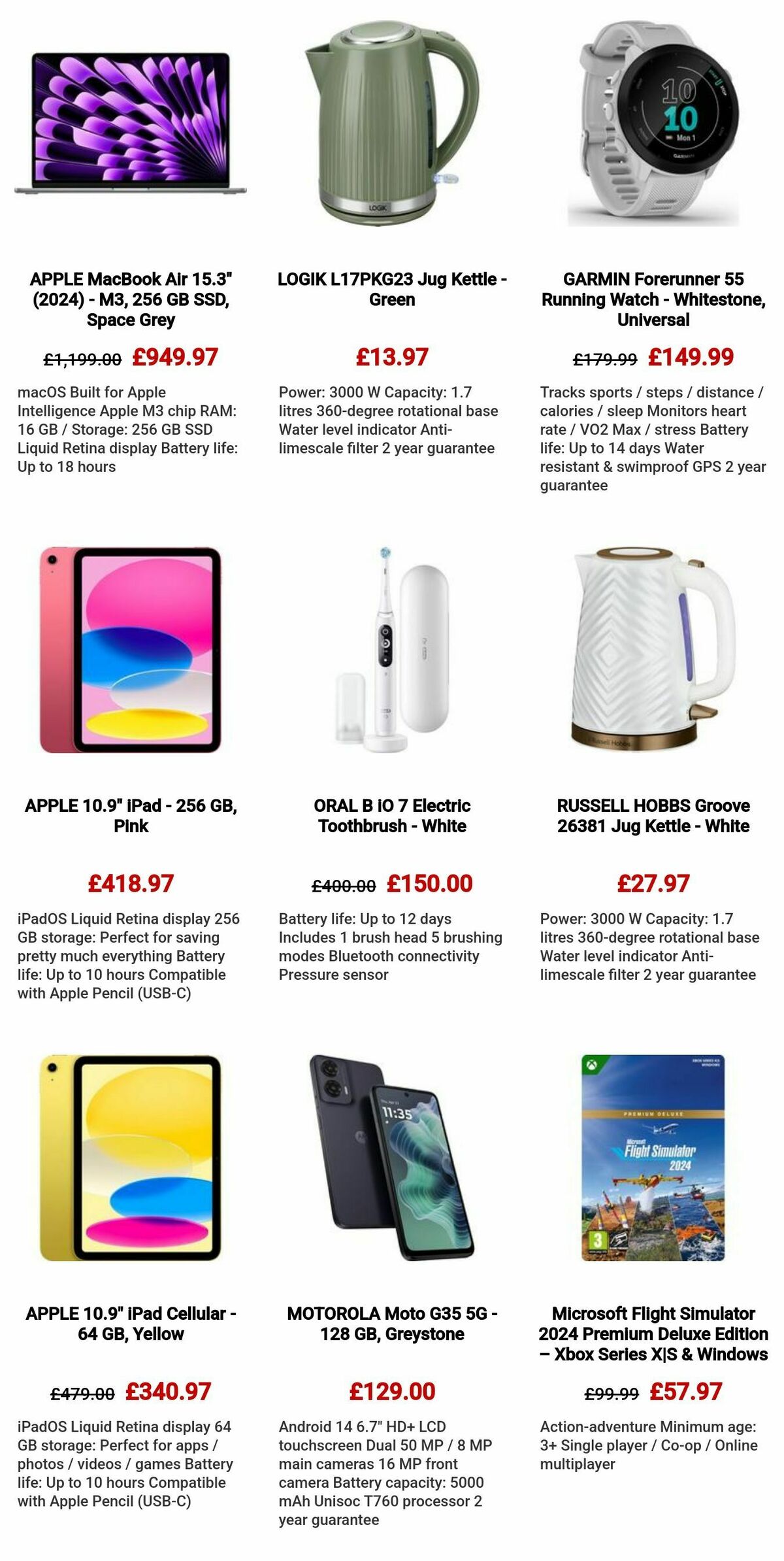 Currys Offers from 29 April
