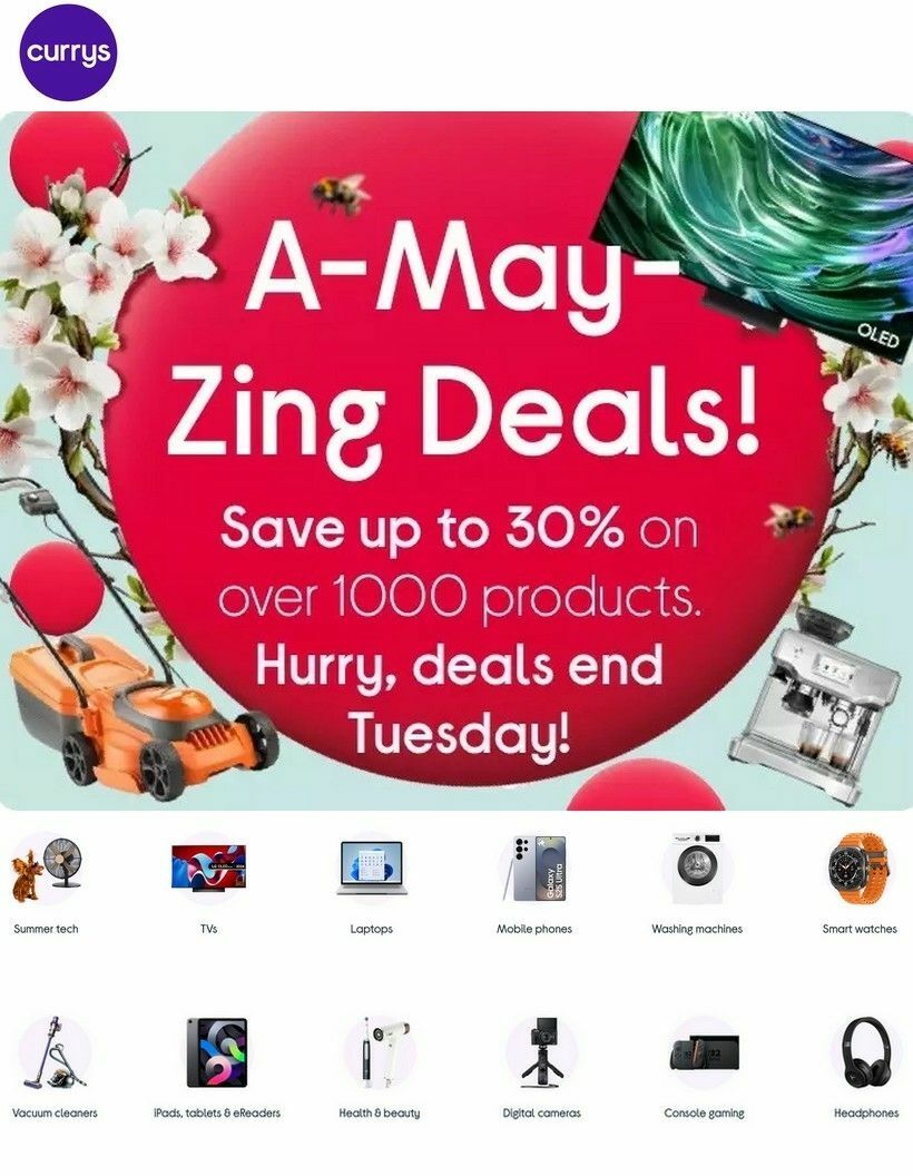 Currys Offers from 29 May