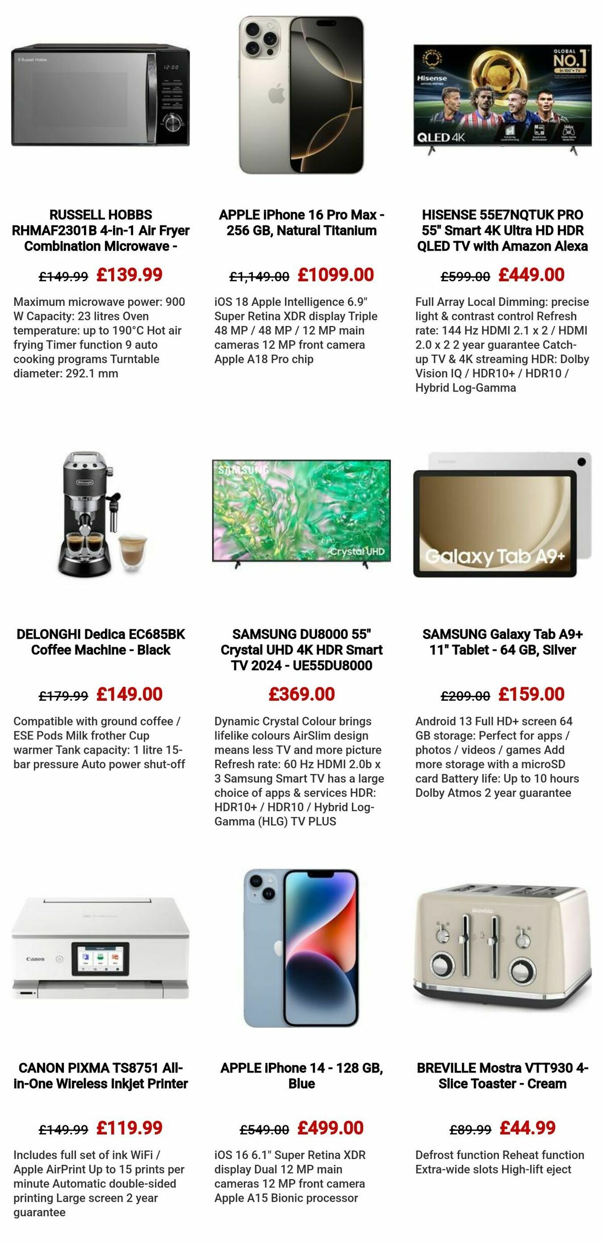 Currys Offers from 29 May