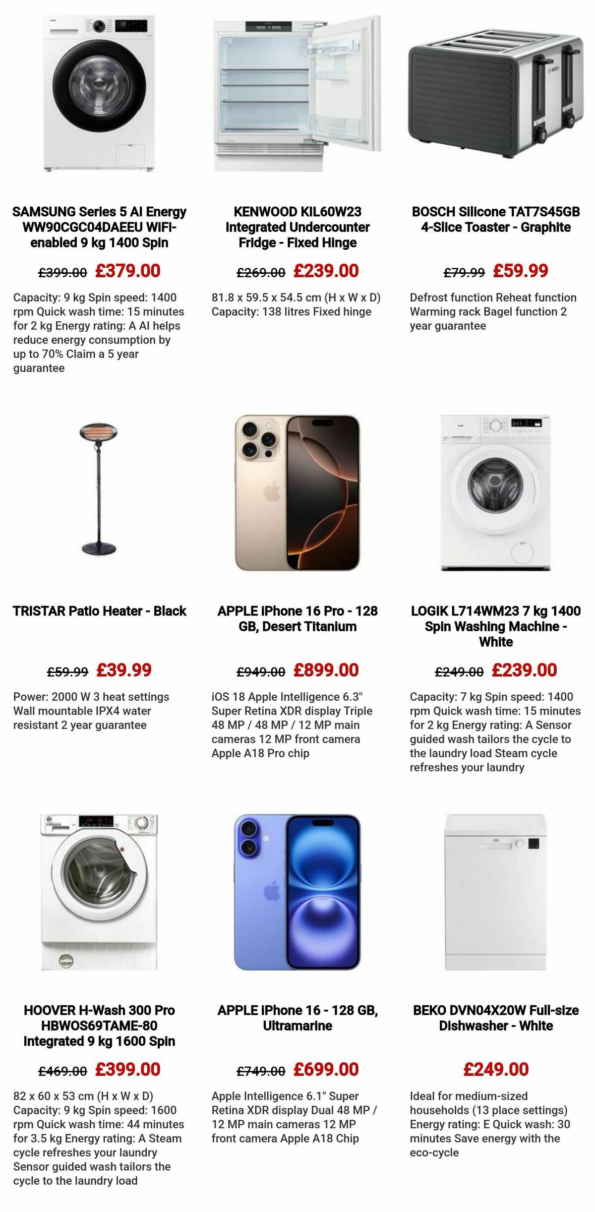 Currys Offers from 29 May