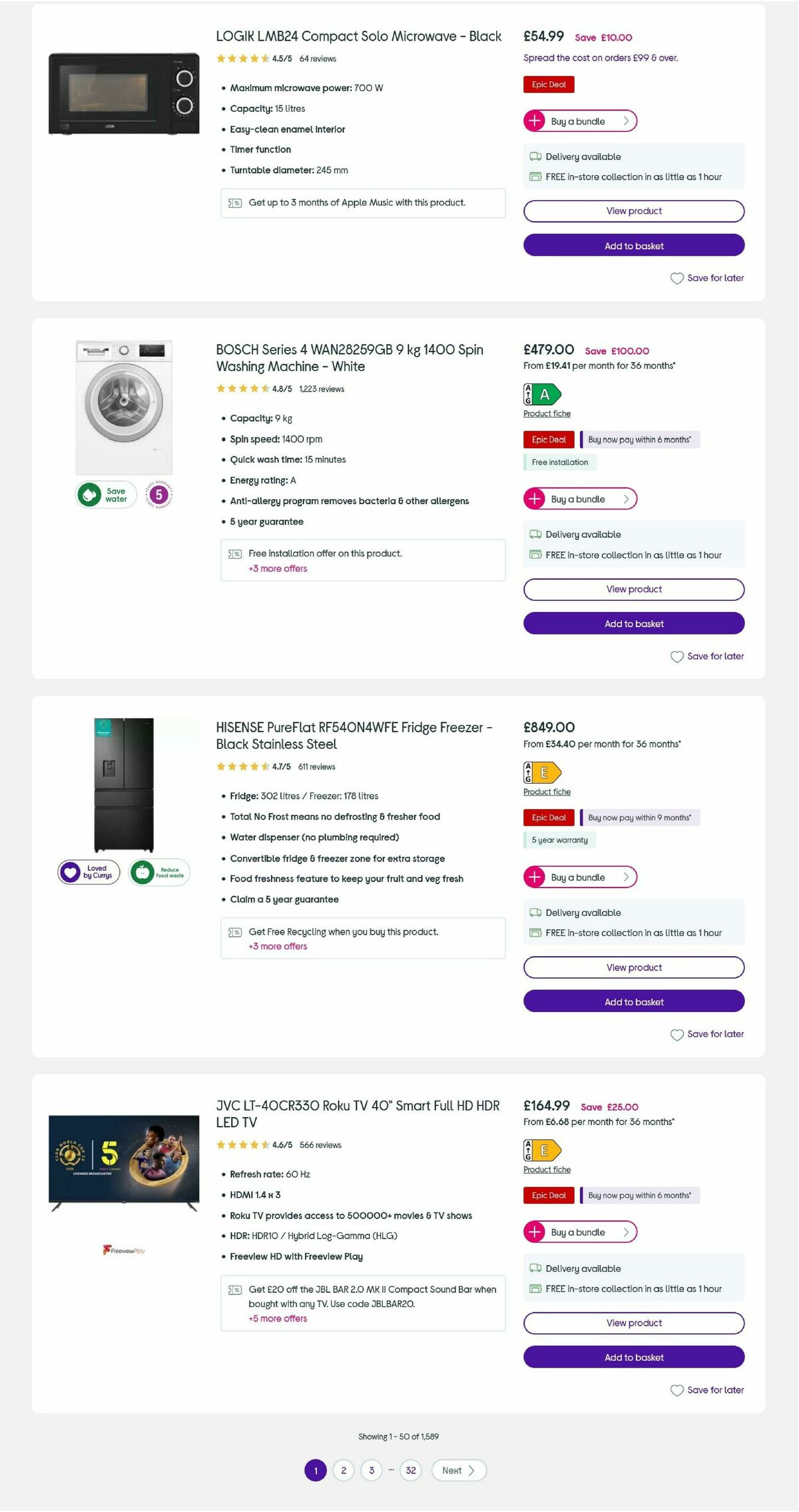Currys Offers from 4 July