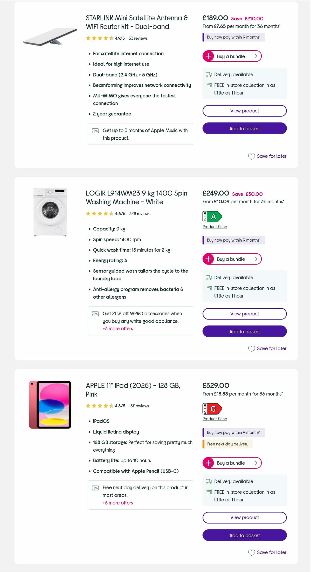 Currys Offers from 6 August