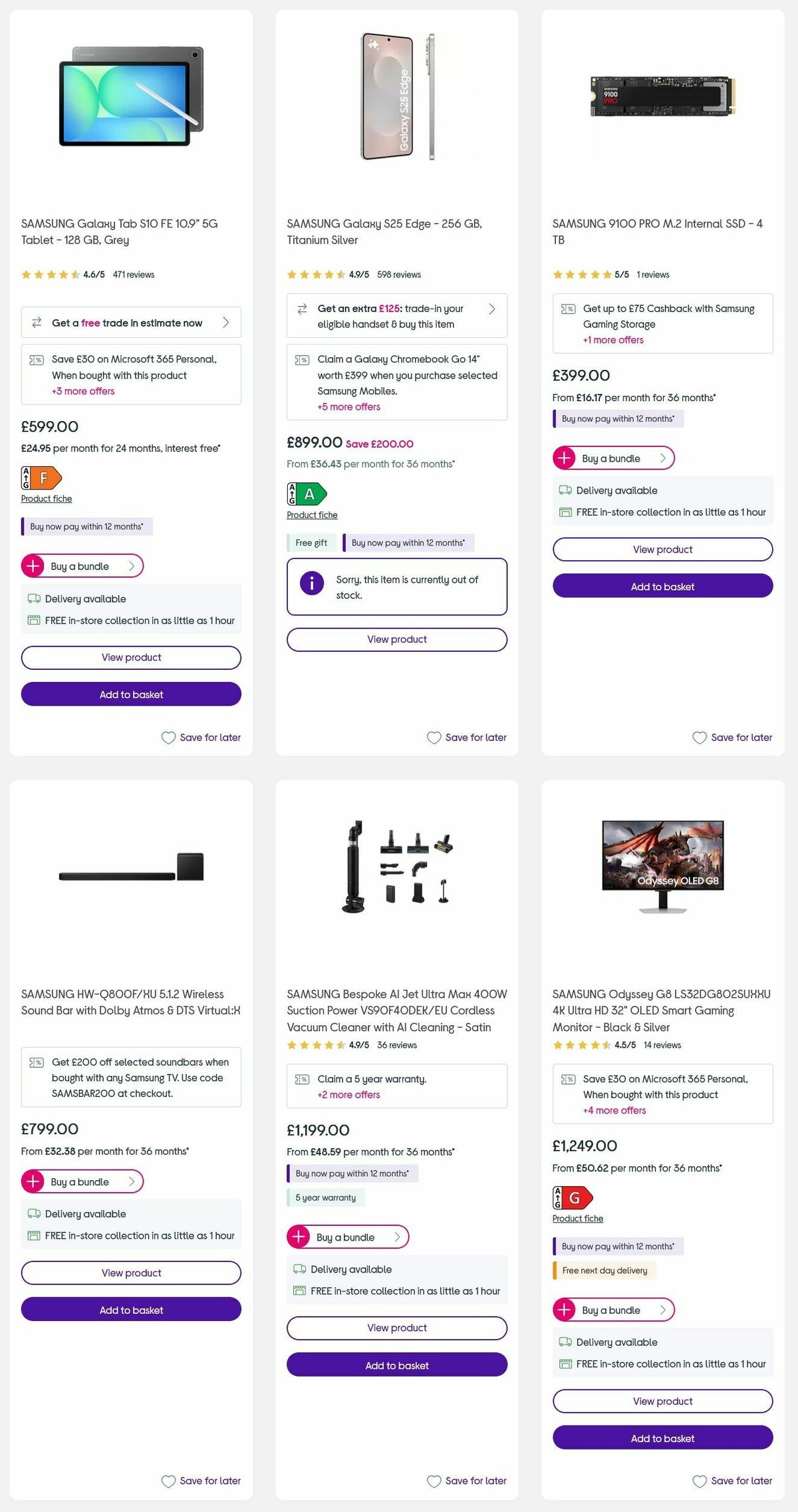 Currys Offers from 18 September