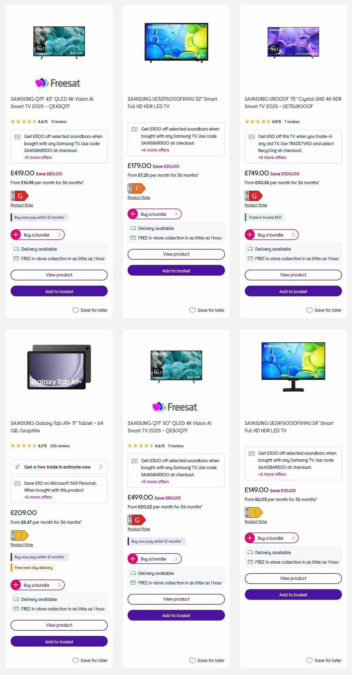 Currys Offers from 18 September