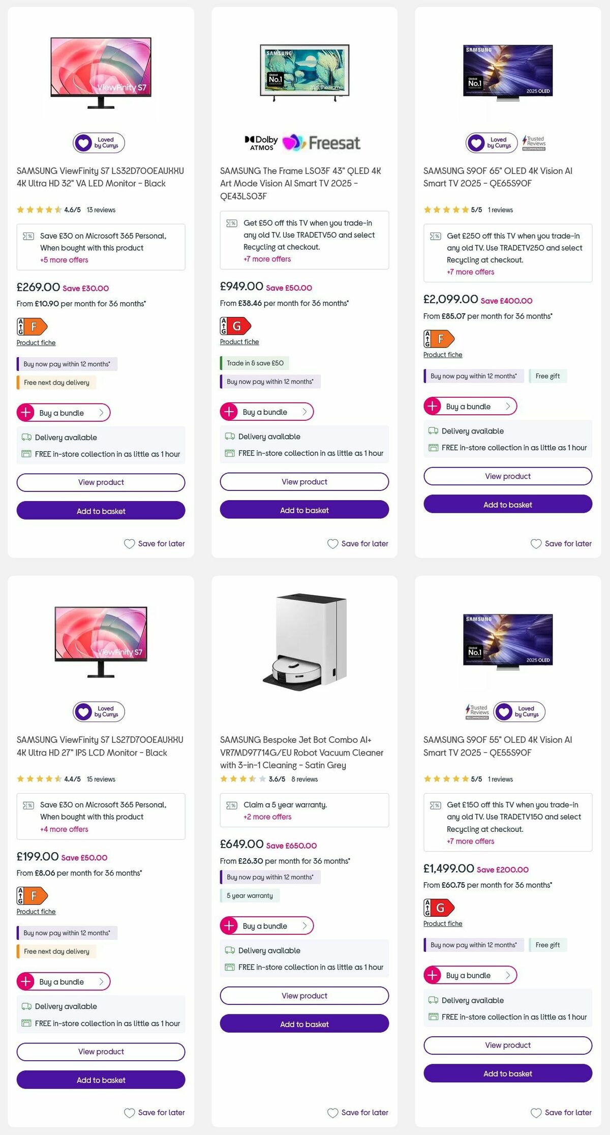 Currys Offers from 18 September