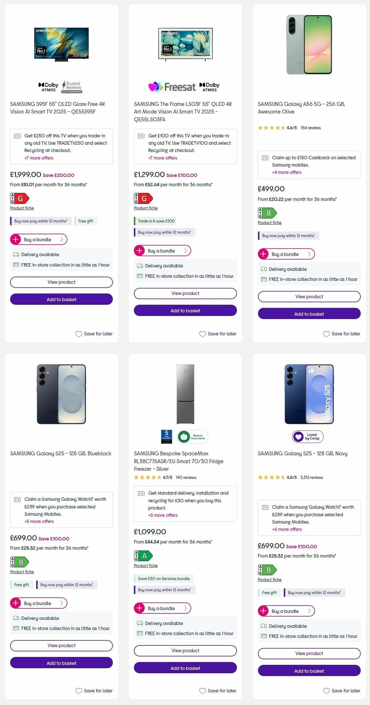 Currys Offers from 18 September
