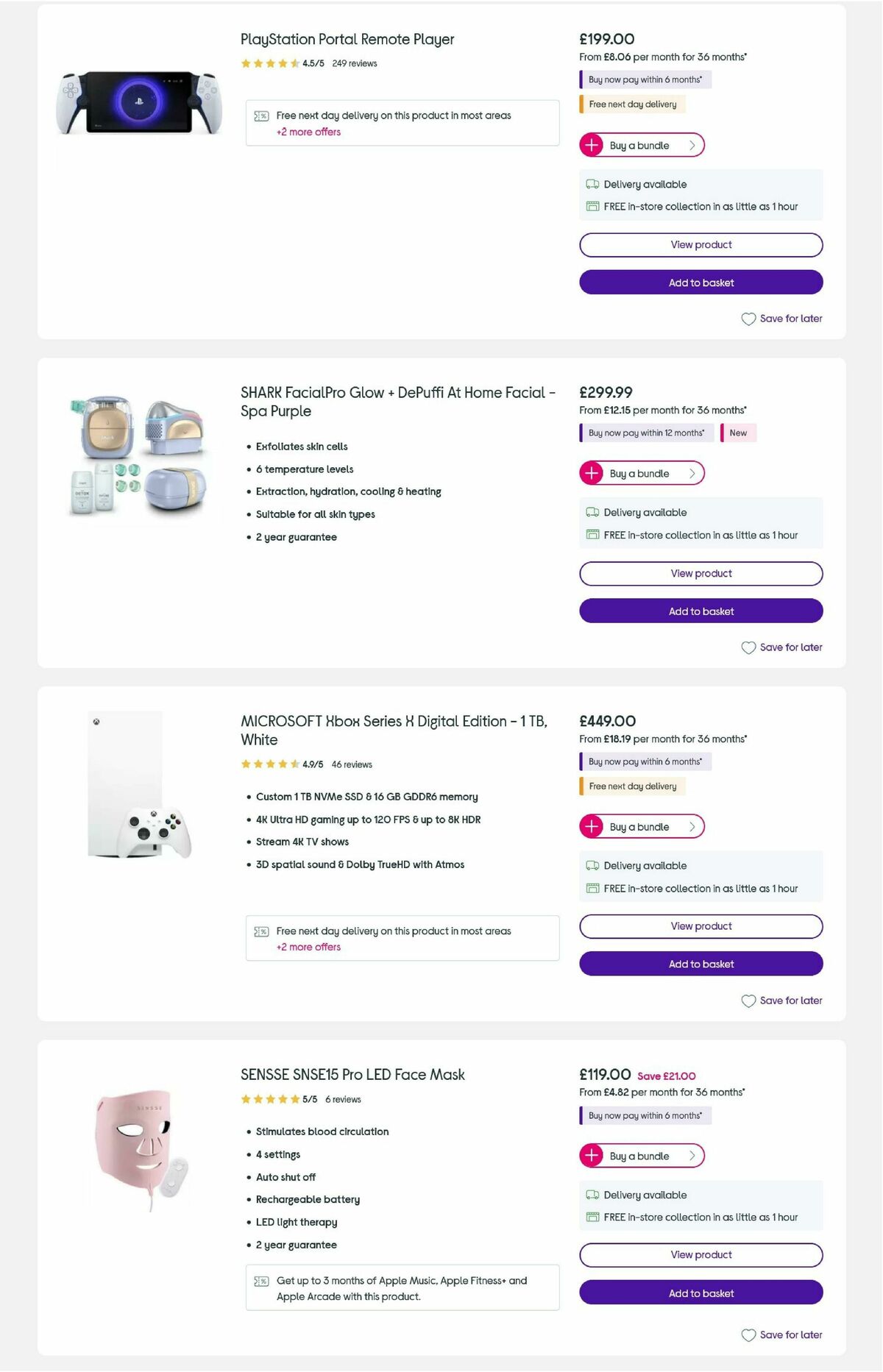 Currys Offers from 23 October