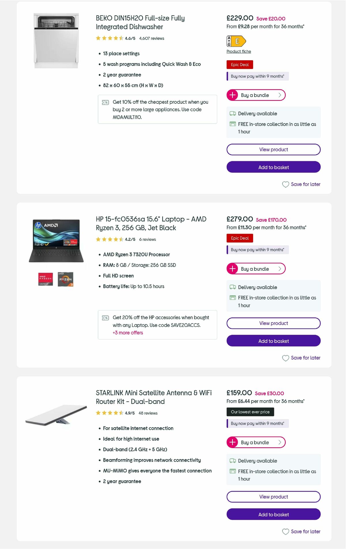 Currys Offers from 24 November