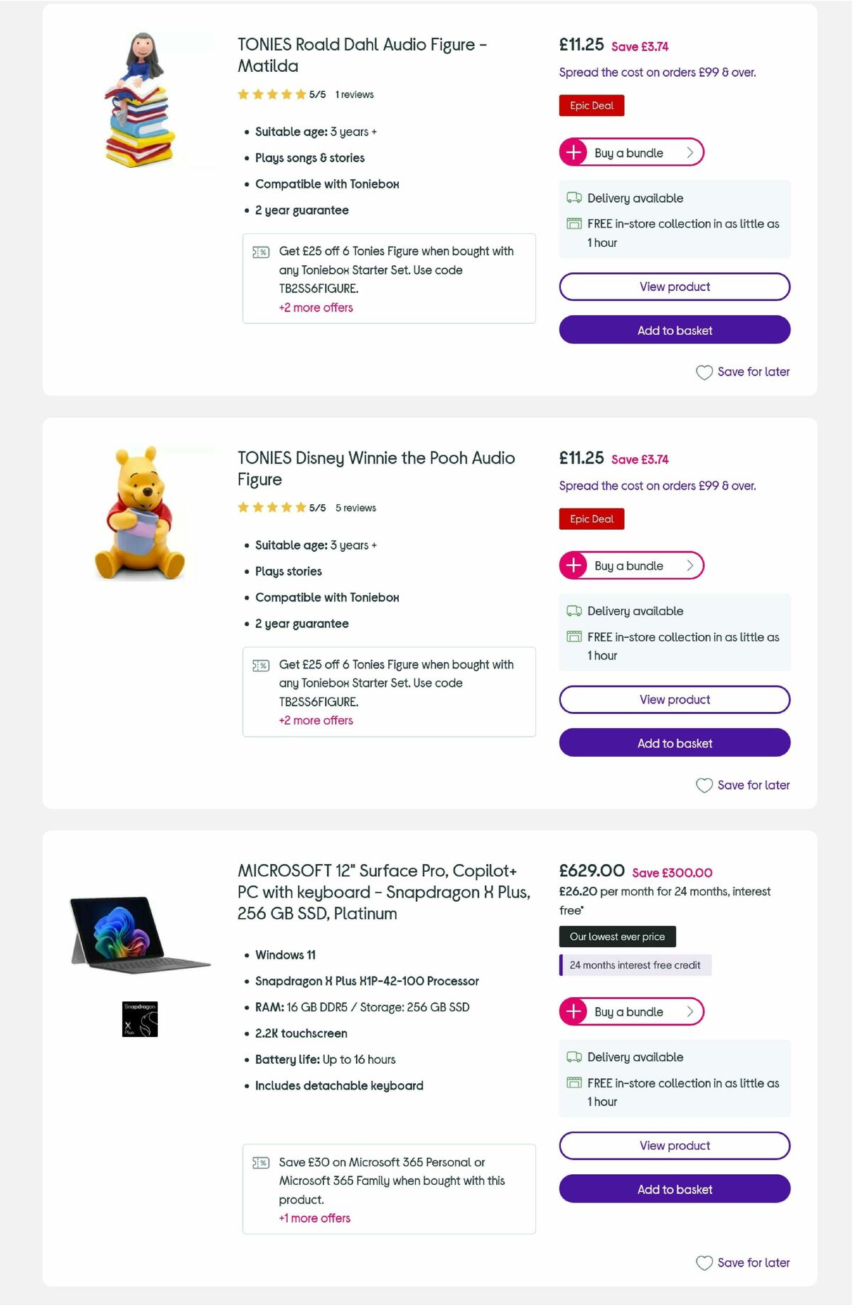 Currys Offers from 24 November