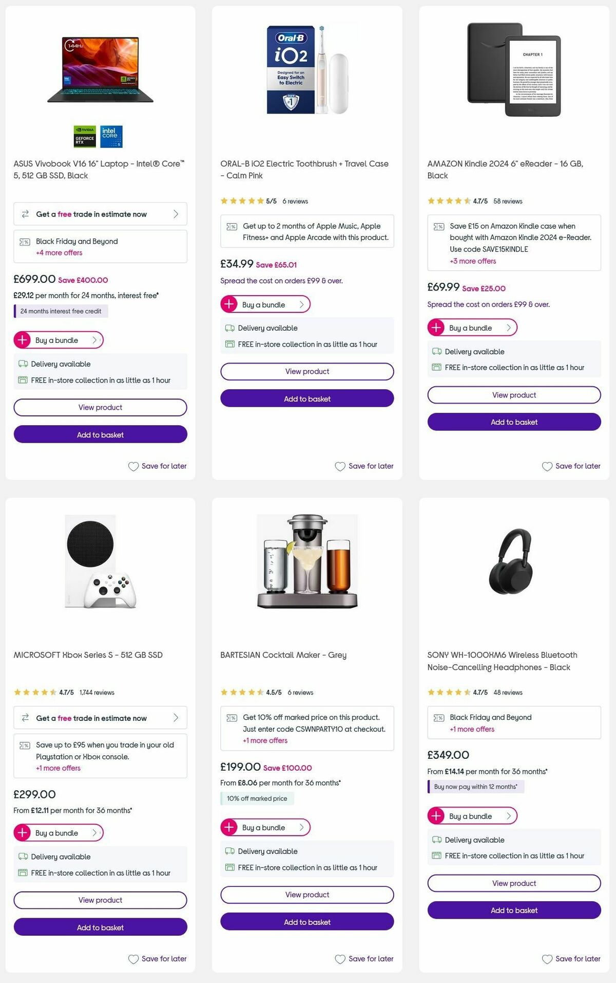 Currys Offers from 3 December