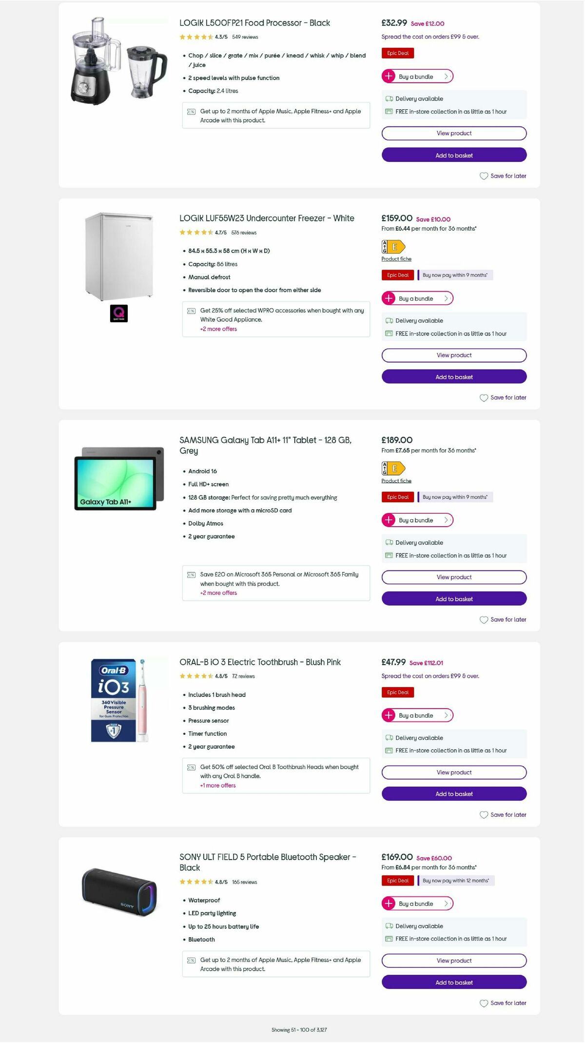 Currys Offers from 26 December