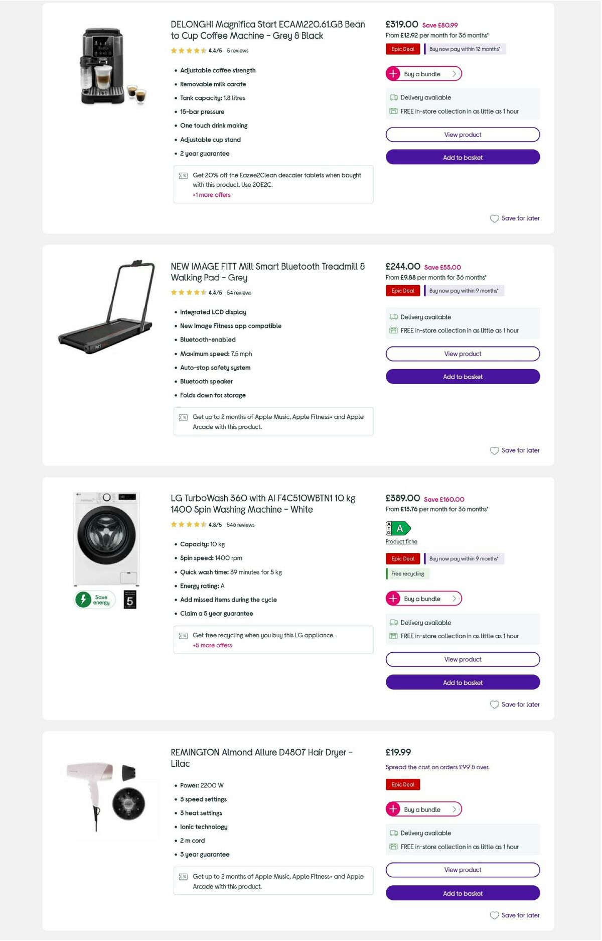 Currys Offers from 26 December