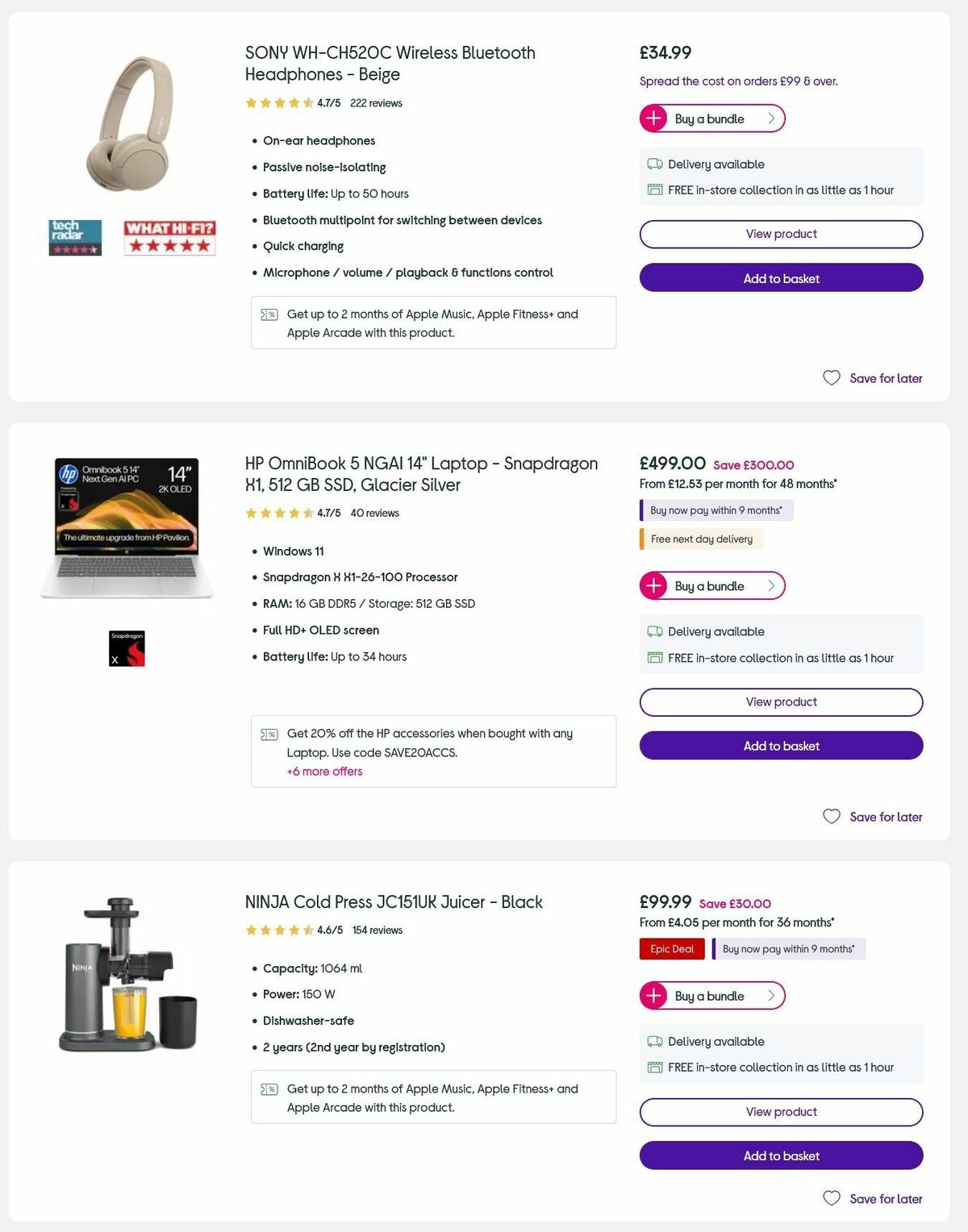 Currys Valentine's Day Offers from 3 February