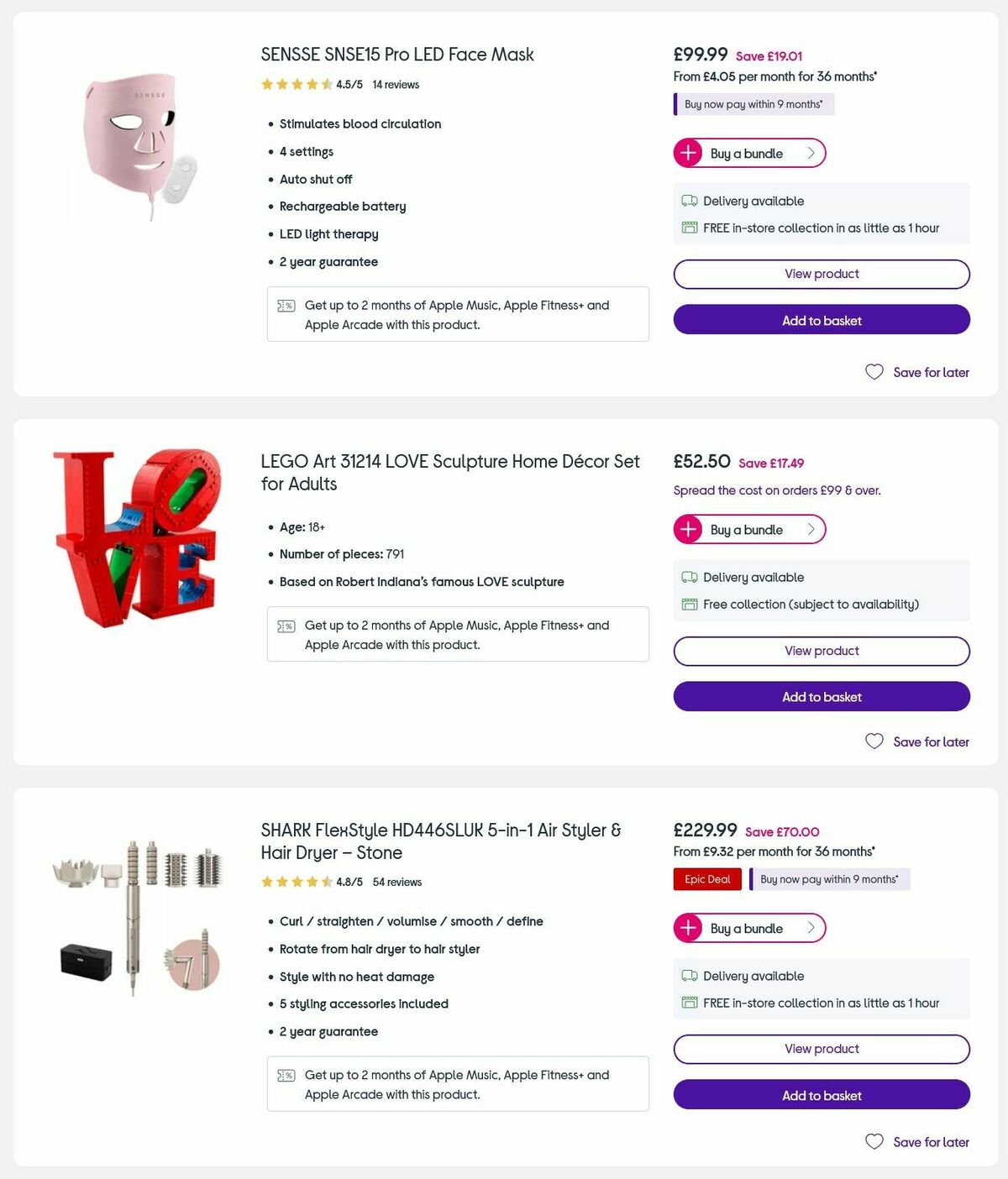 Currys Valentine's Day Offers from 3 February