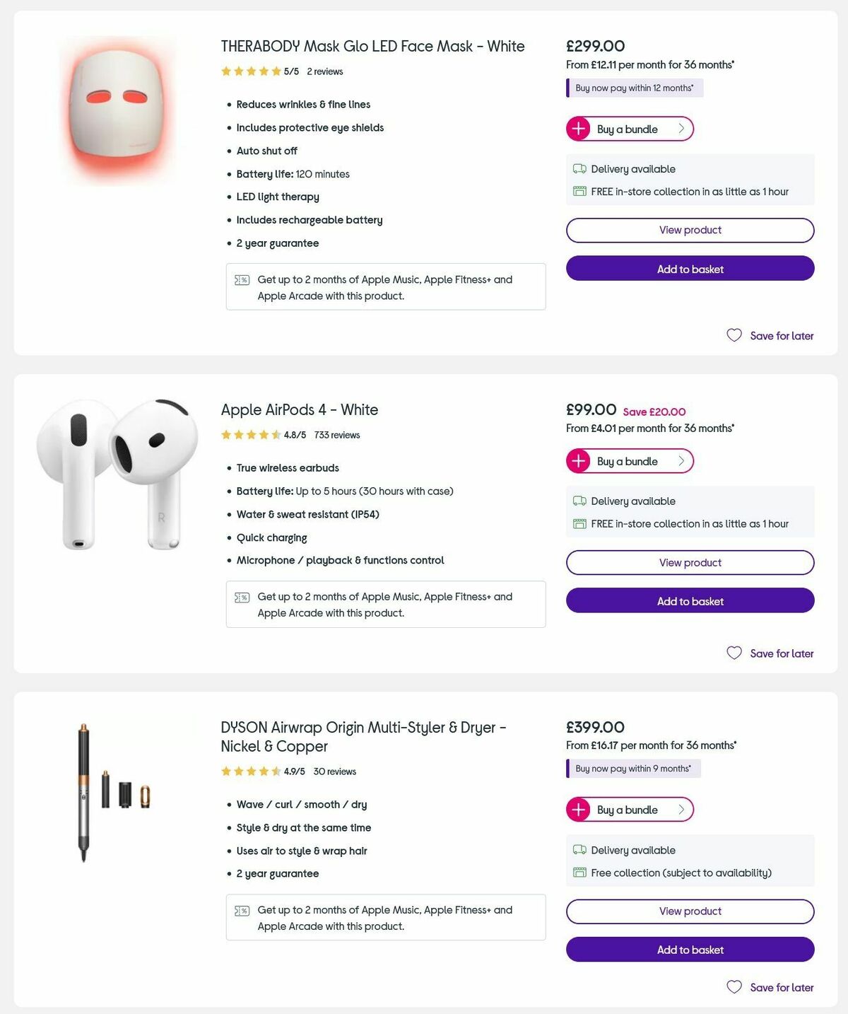 Currys Valentine's Day Offers from 3 February