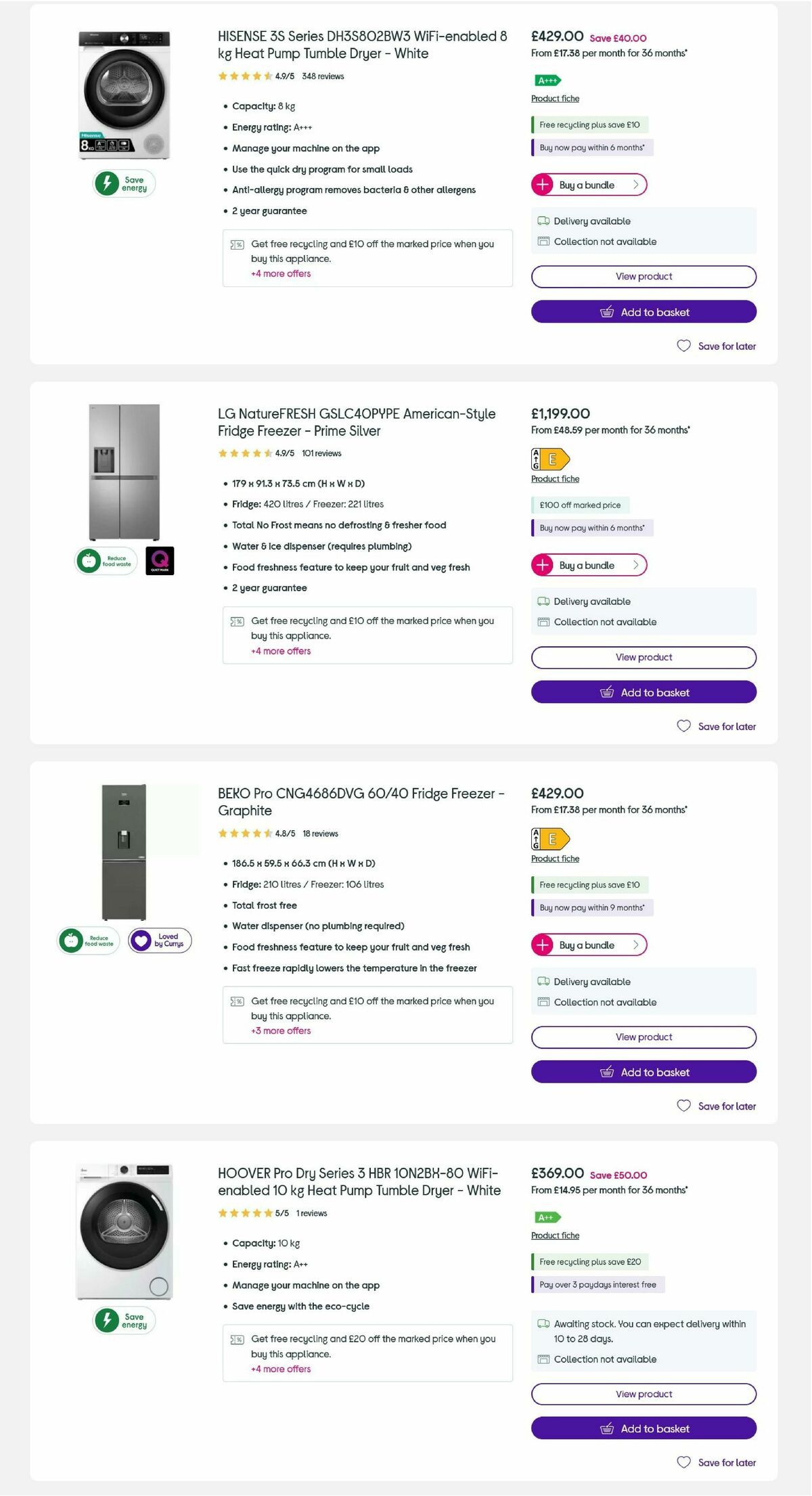 Currys Offers from 15 February