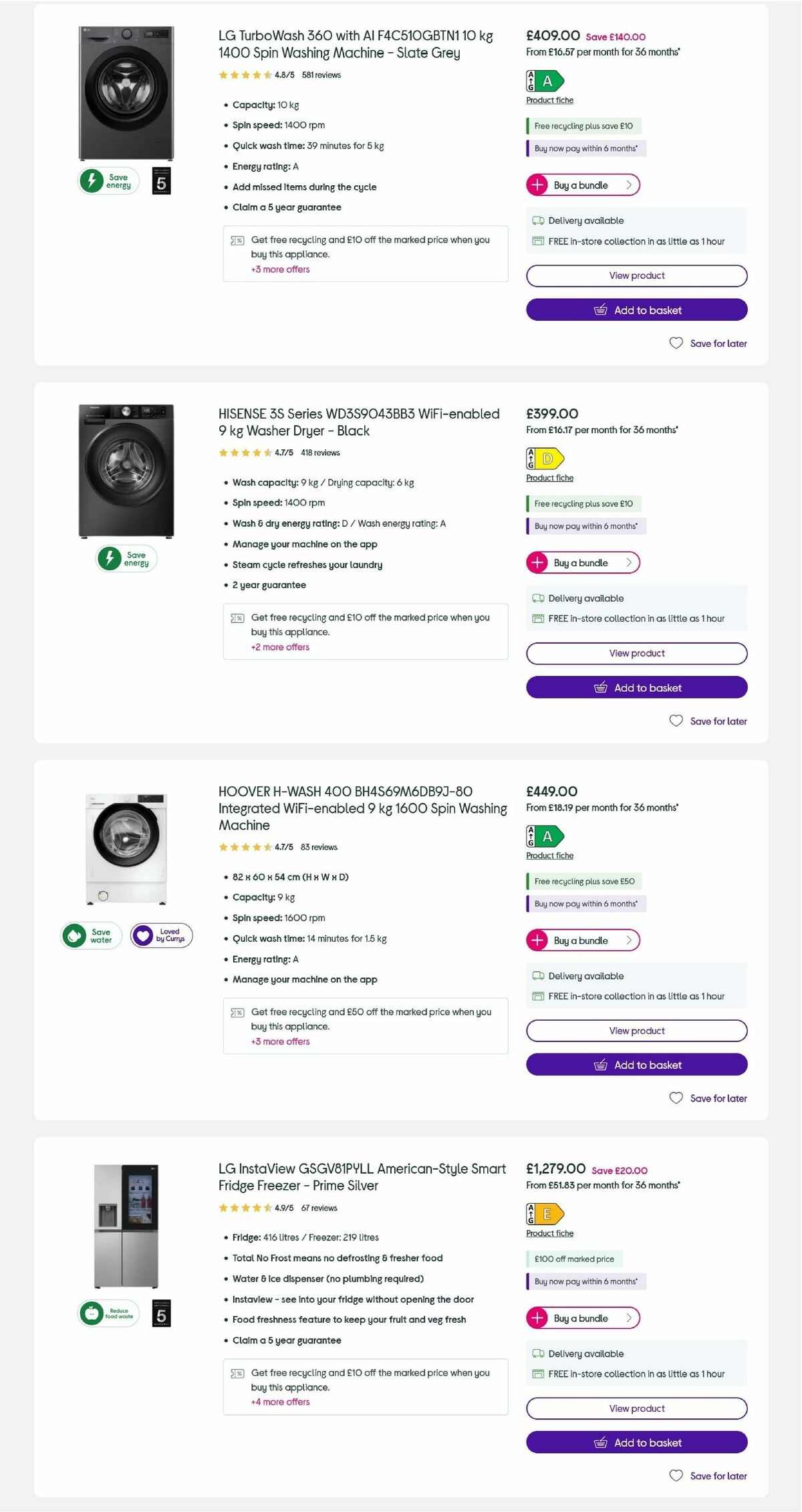 Currys Offers from 15 February