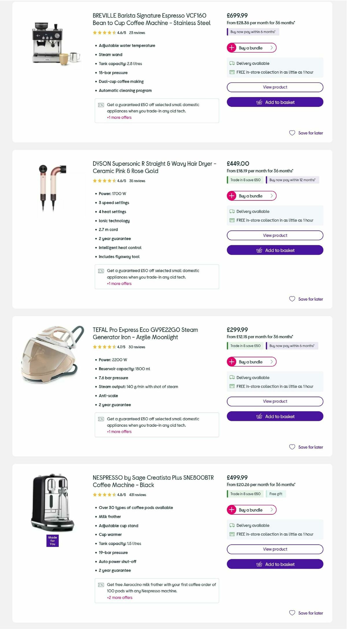 Currys Offers from 6 March