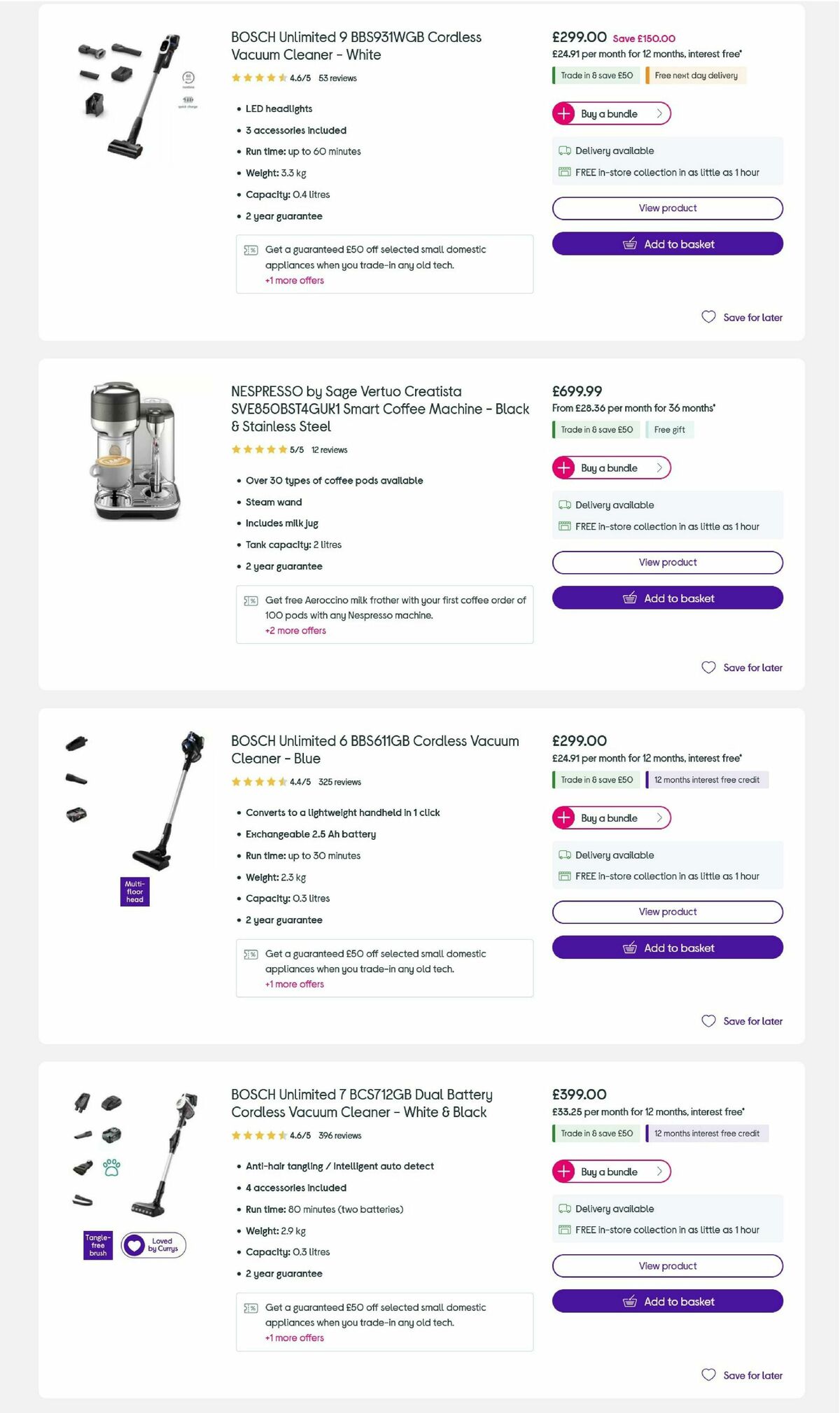 Currys Offers from 6 March