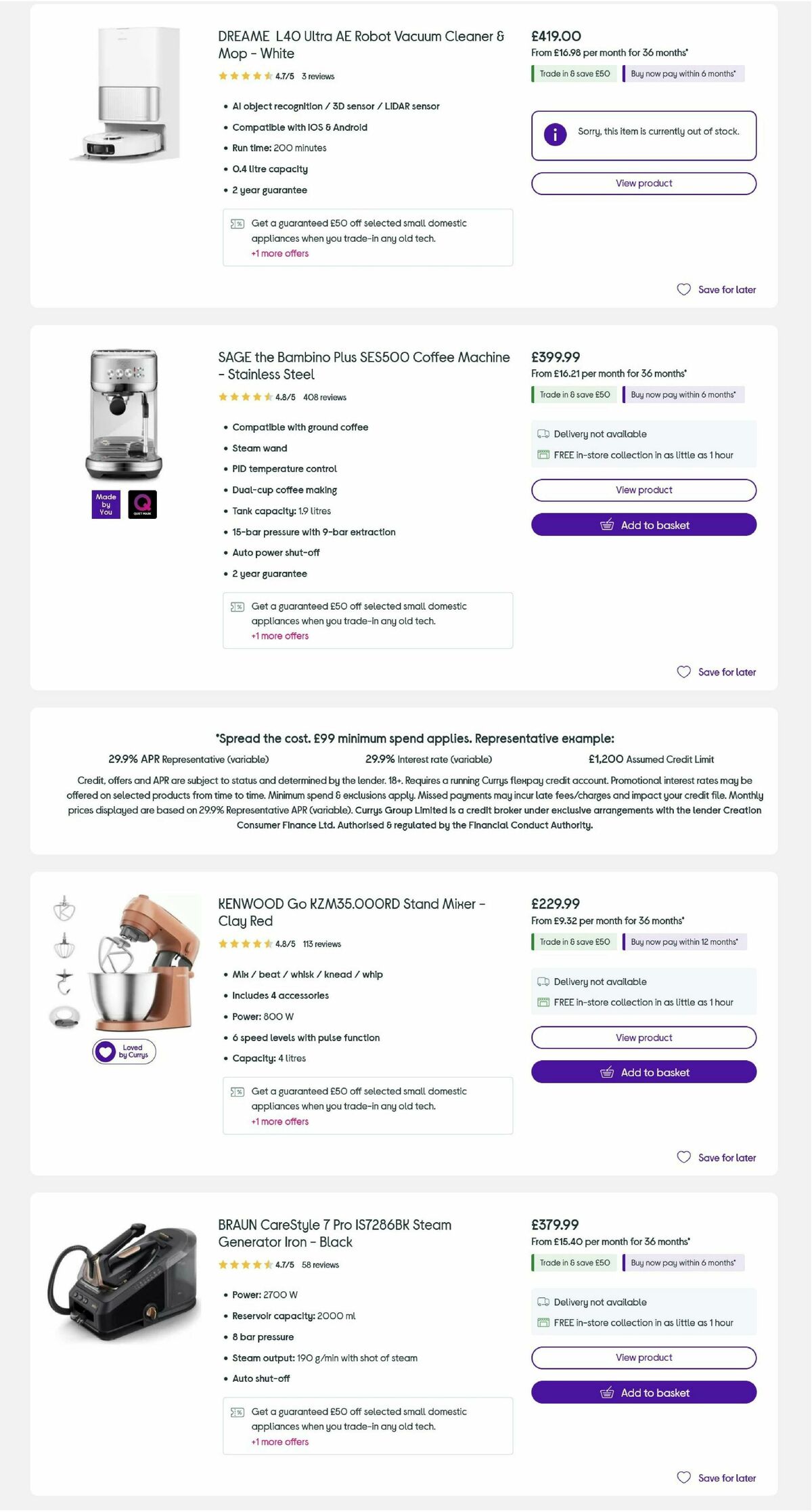 Currys Offers from 6 March